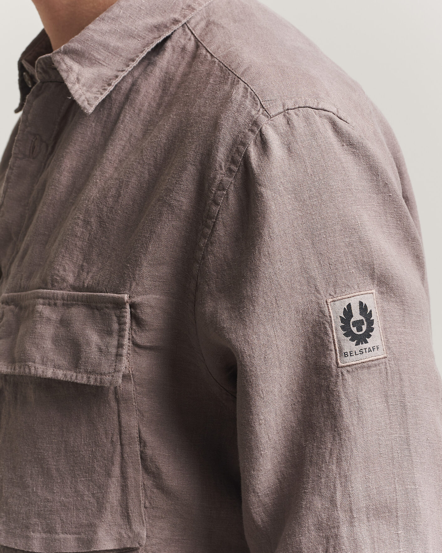 Homme | Chemises | Belstaff | Scale Linen Shirt Asphalt 