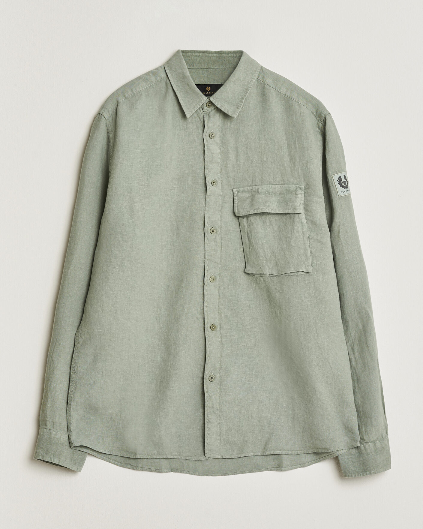 Homme | Chemises | Belstaff | Scale Linen Shirt Lichen