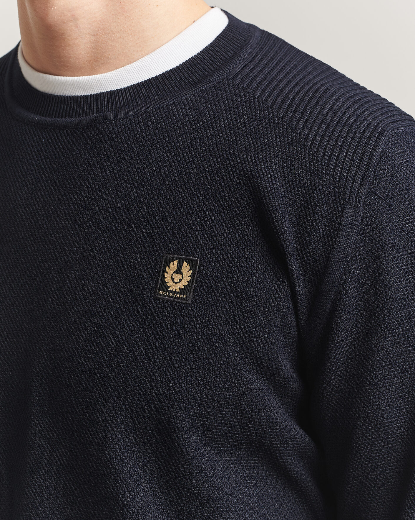 Homme | Pulls Et Tricots | Belstaff | Coast Knitted Crew Neck Dark Ink