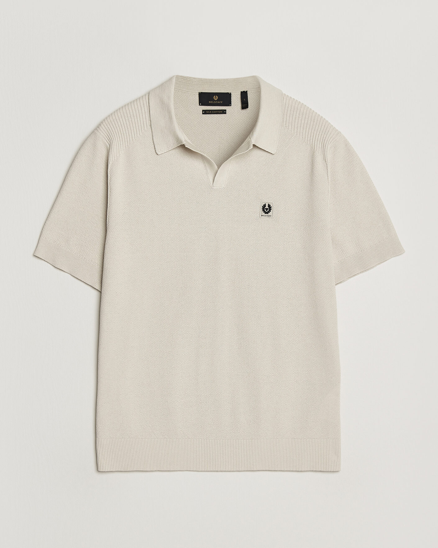 Homme | Polos | Belstaff | Coast Knitted Polo Silver Birch