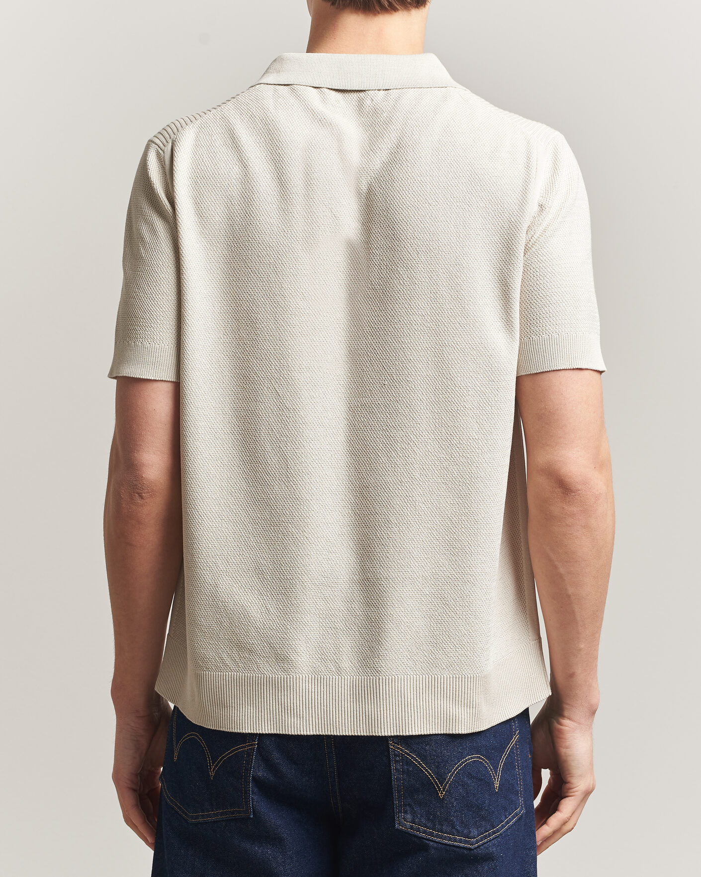 Homme | Polos | Belstaff | Coast Knitted Polo Silver Birch