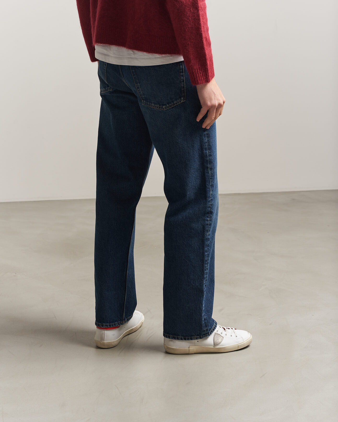 Homme | Baskets | Philippe Model | PRSX Low Top Canvas Mix Sneaker White/Red