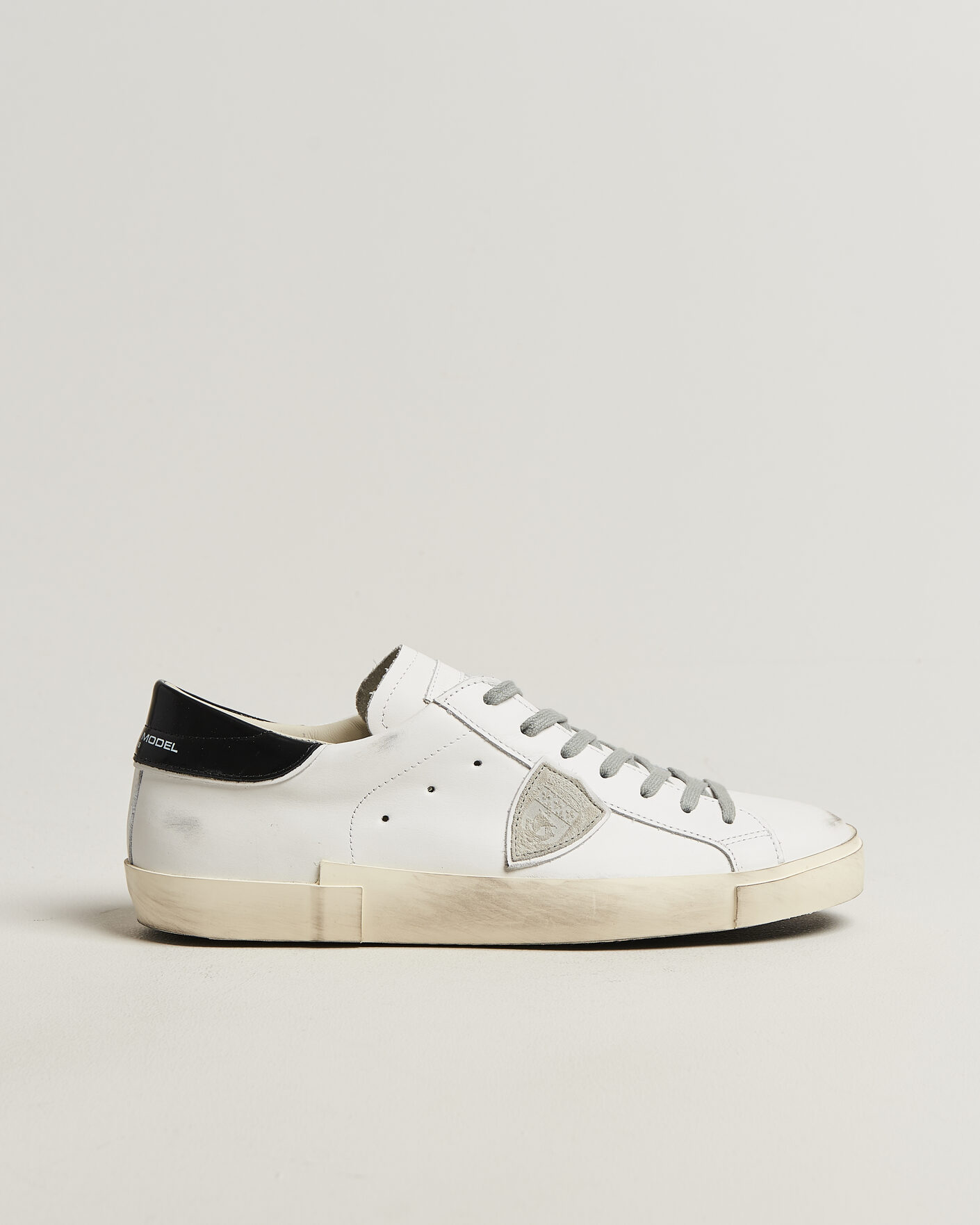 Homme | Baskets | Philippe Model | PRSX Low Top Canvas Mix Sneaker White/Black