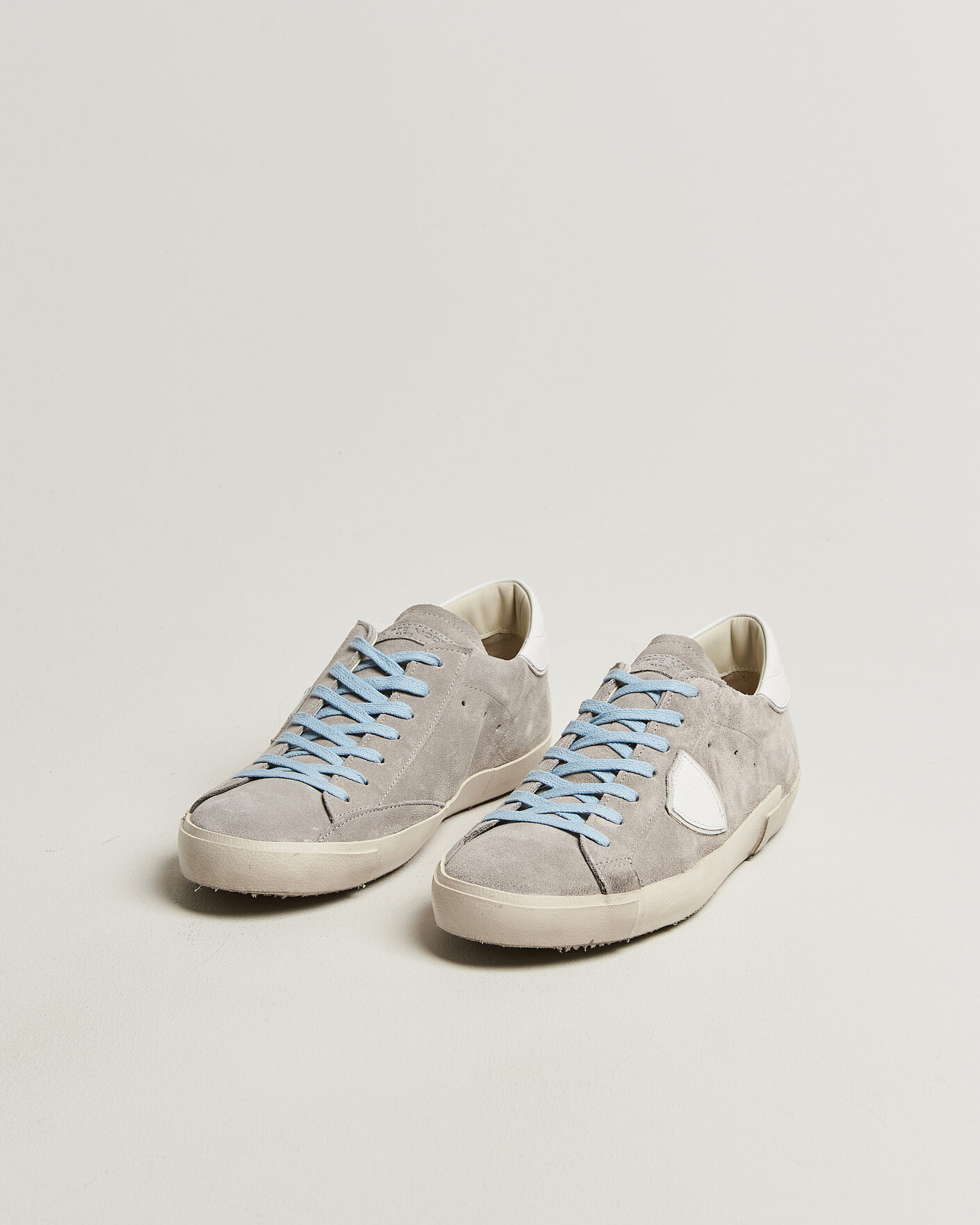Homme | Baskets | Philippe Model | PRSX Low Top Canvas Mix Sneaker Grey/White