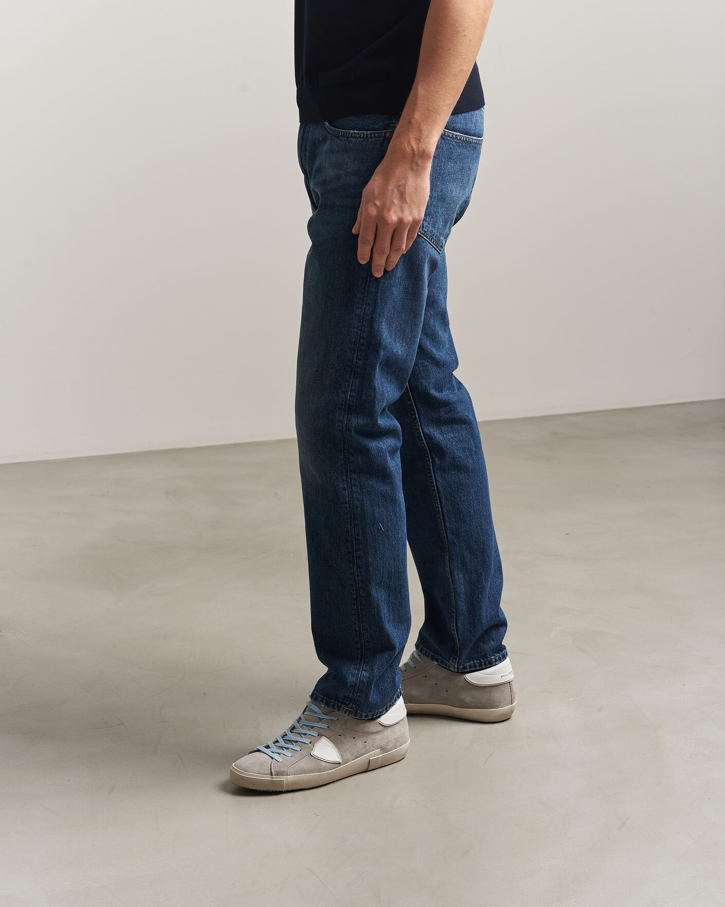 Homme | Baskets | Philippe Model | PRSX Low Top Canvas Mix Sneaker Grey/White