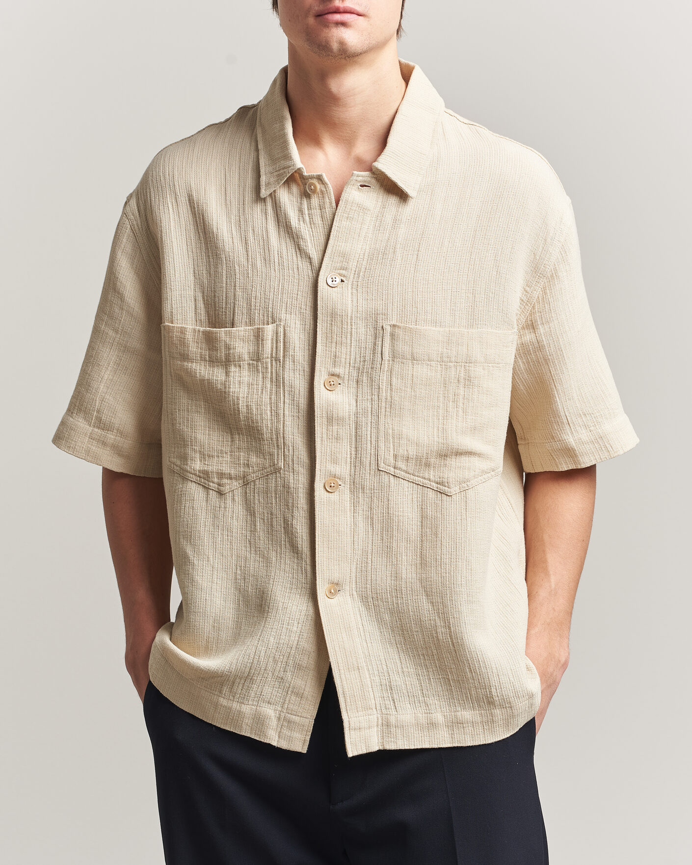 Homme | Chemises | Sunflower | Adam Short Sleeve Shirt Off White