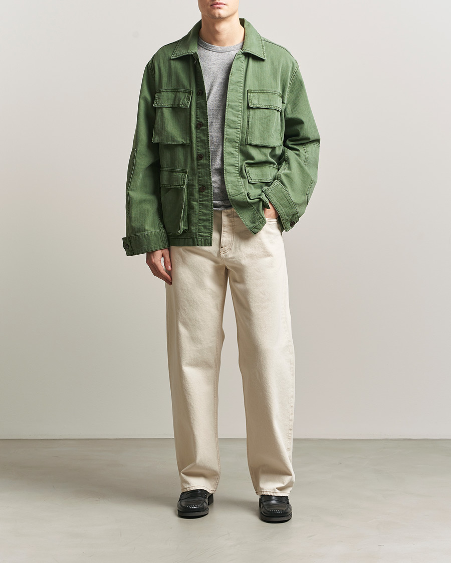 Homme | Jeans | Sunflower | Loose Jeans Ecru Contrast