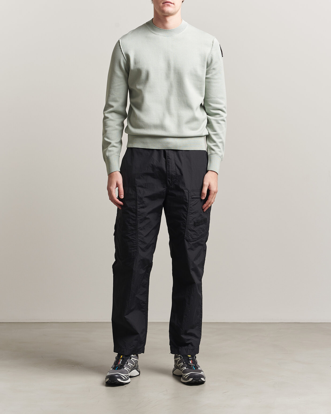 Homme | Pulls Et Tricots | Parajumpers | Basic Braw Knitted Sweater Fresh Grey