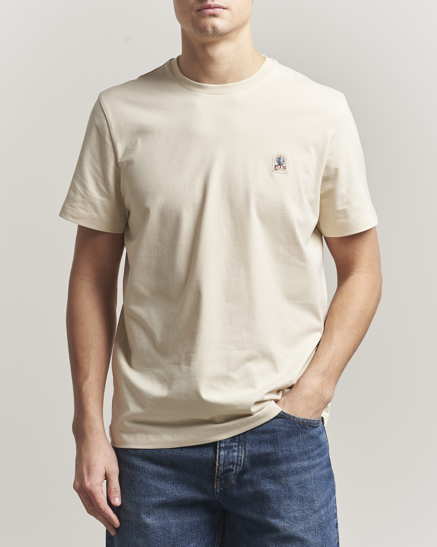 Homme | T-shirts | Parajumpers | Patch Crew Neck T-Shirt Bone