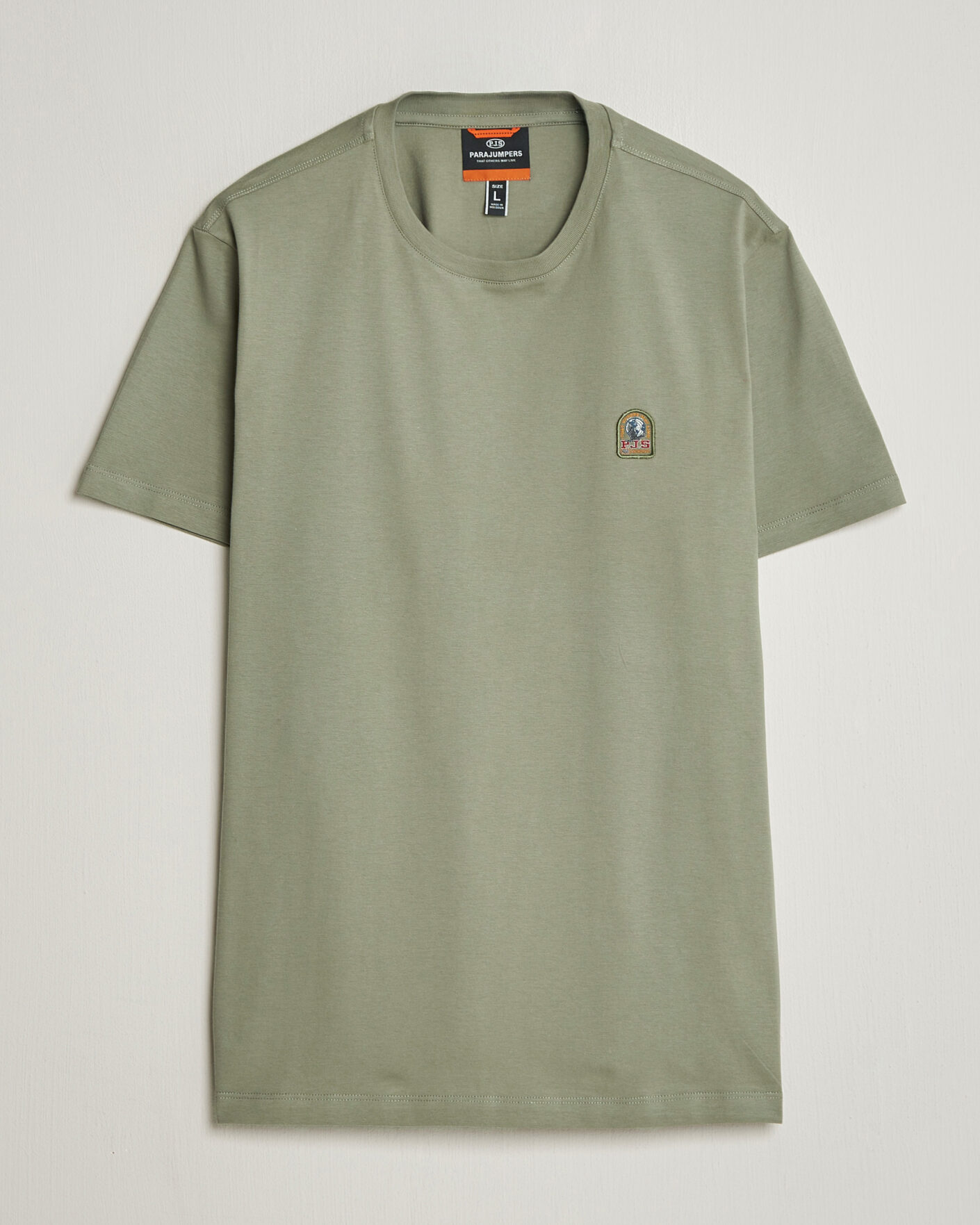 Homme | T-shirts | Parajumpers | Patch Crew Neck T-Shirt Ashen Sage
