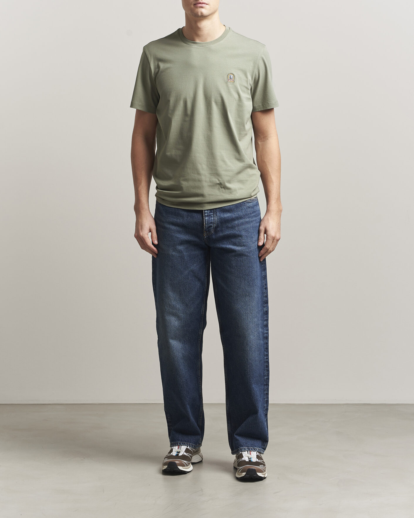 Homme | T-shirts | Parajumpers | Patch Crew Neck T-Shirt Ashen Sage