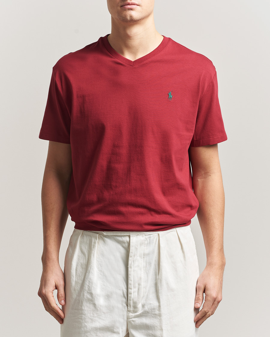 Homme | T-shirts | Polo Ralph Lauren | V-Neck T-Shirt Heritage Red