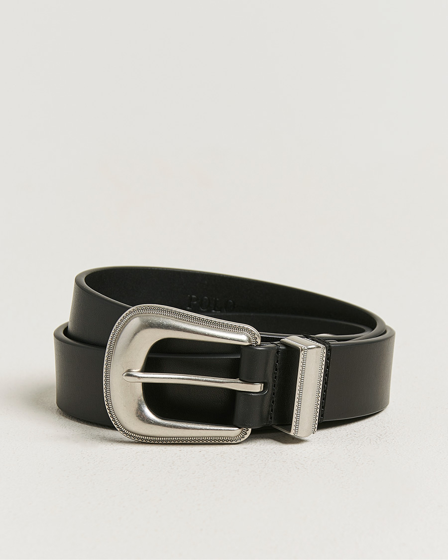 Homme | Ceintures | Polo Ralph Lauren | Western Leather Belt Black
