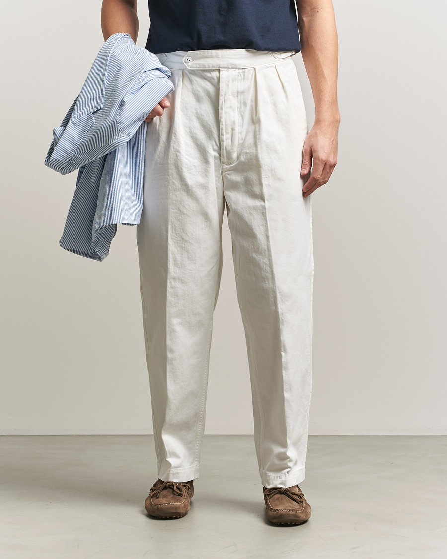 Homme | Pantalons | Polo Ralph Lauren | Pleated Cotton Twill Chinos Deckwash White