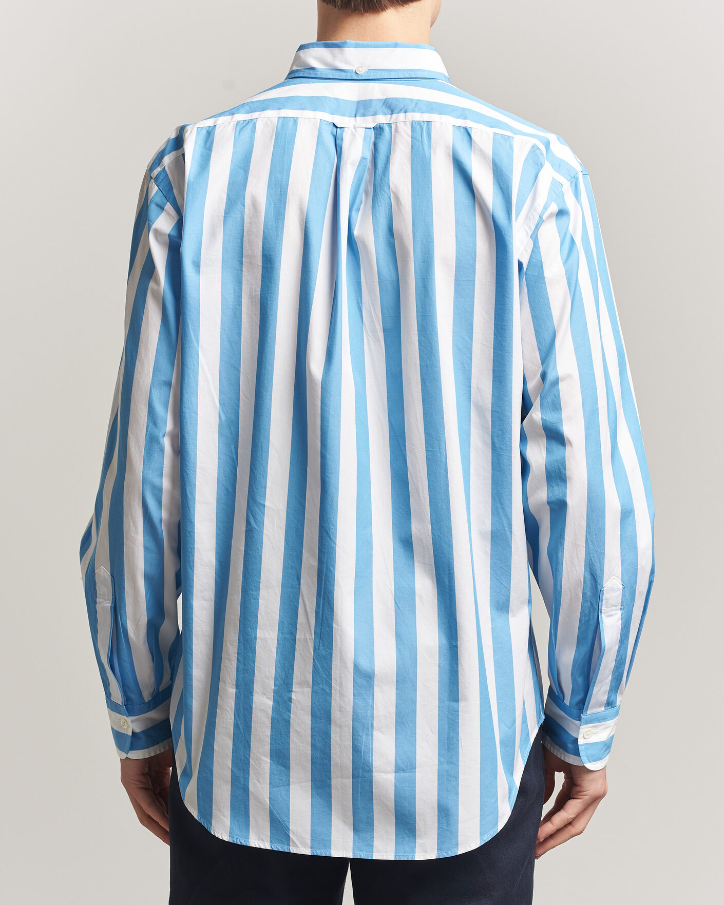 Homme | Chemises | Kamakura Shirts | Vintage Ivy Button Down Shirt Bold Blue Stripe