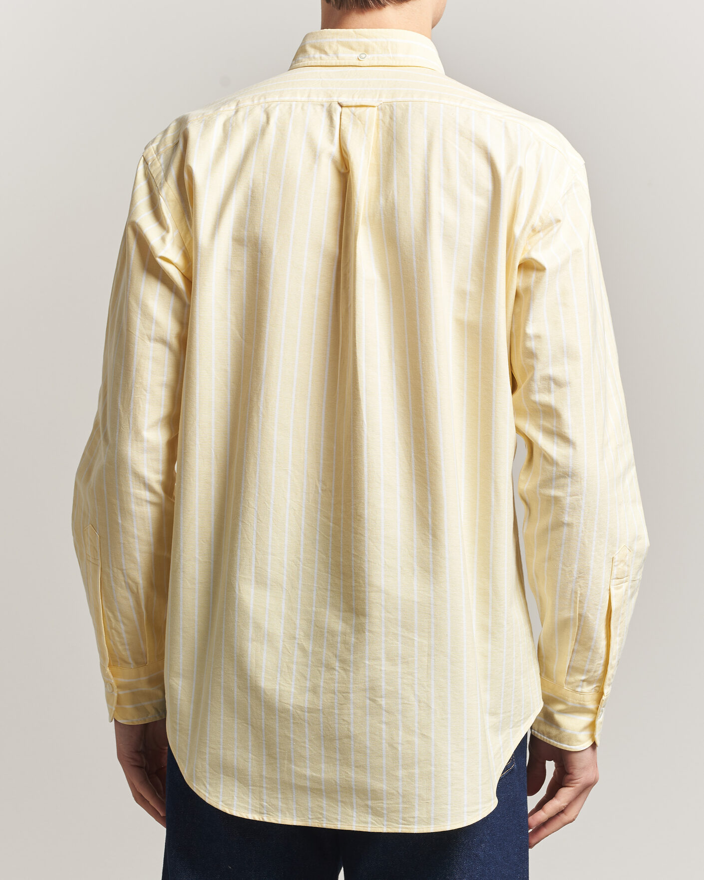 Homme | Chemises | Kamakura Shirts | Vintage Ivy Oxford BD Shirt Yellow Blazer Stripe
