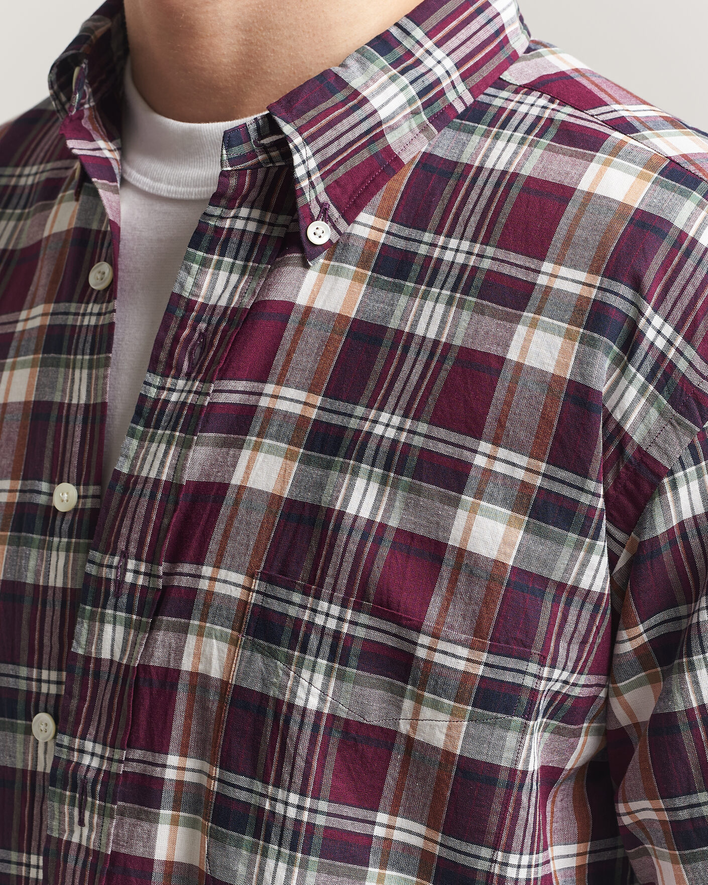 Homme | Chemises | Kamakura Shirts | Vintage Ivy Button Down Shirt Red Madras