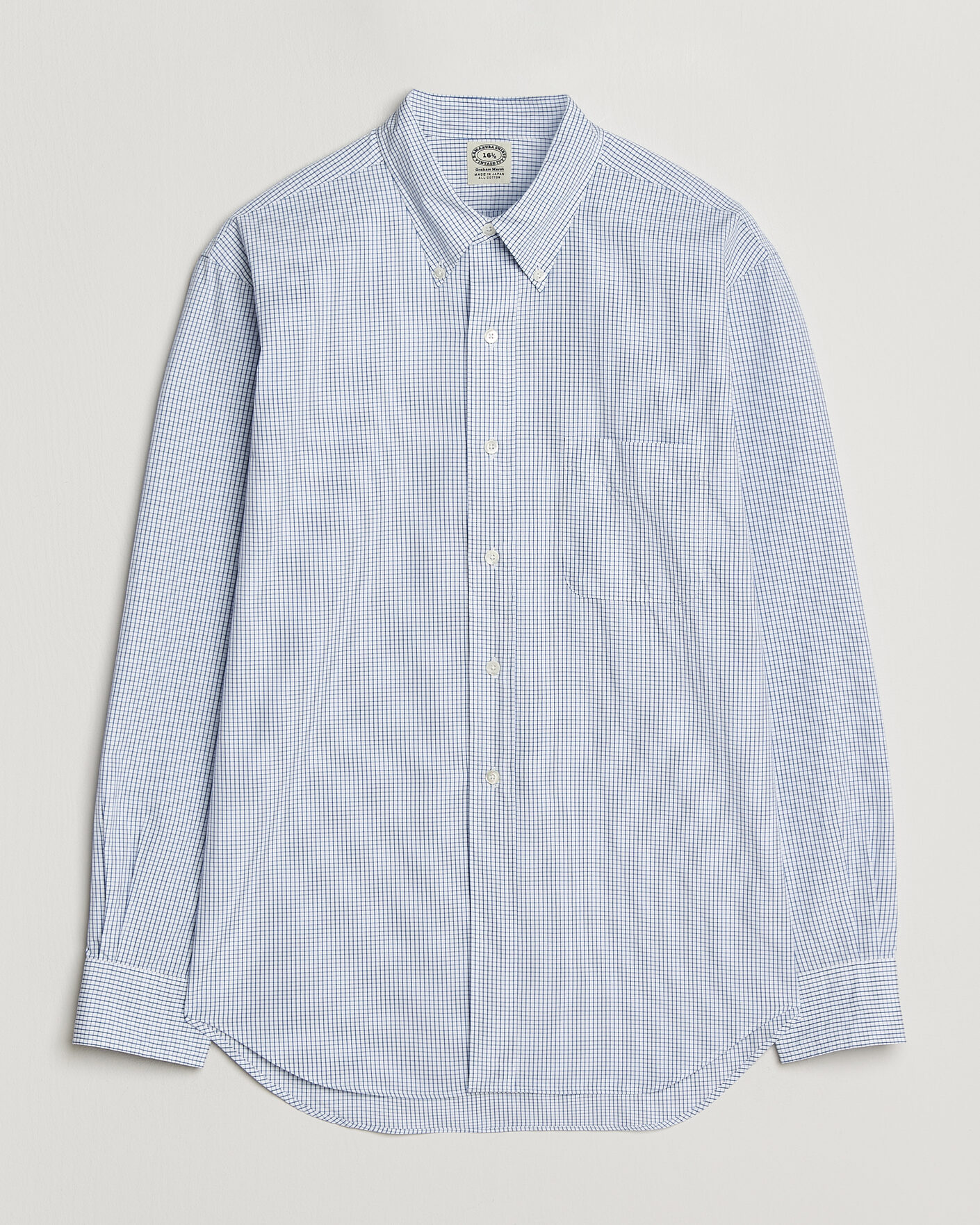Homme | Chemises | Kamakura Shirts | Vintage Ivy Button Down Shirt Blue Check