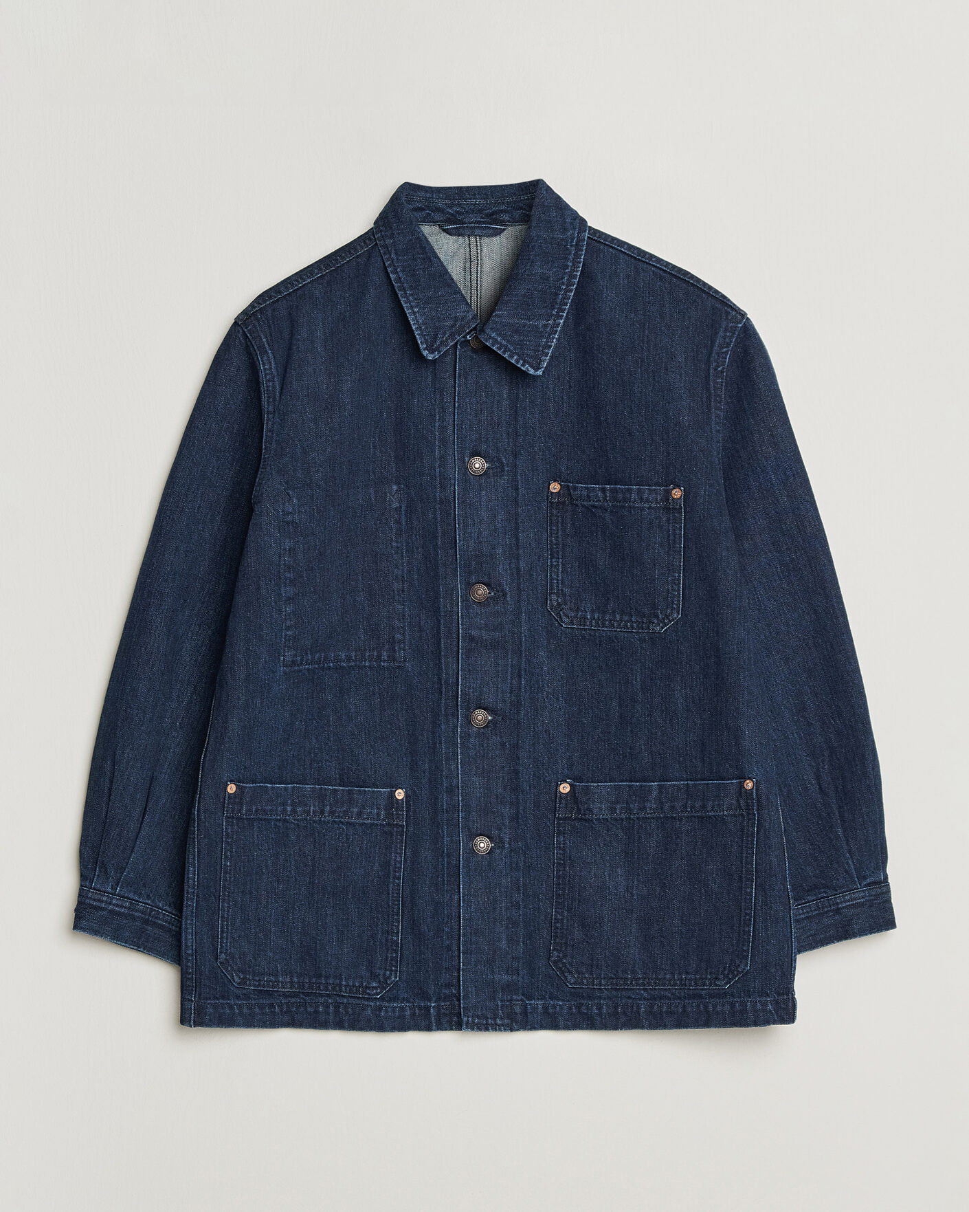 Homme | Manteaux Et Vestes | Kamakura Shirts | French Work Jacket Dark Denim