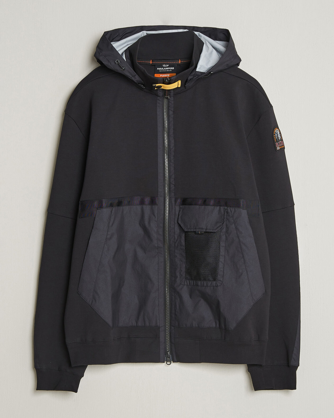 Homme | Manteaux Et Vestes | Parajumpers | Kouga Evo Fleece Hooded Hybrid Jacket Black