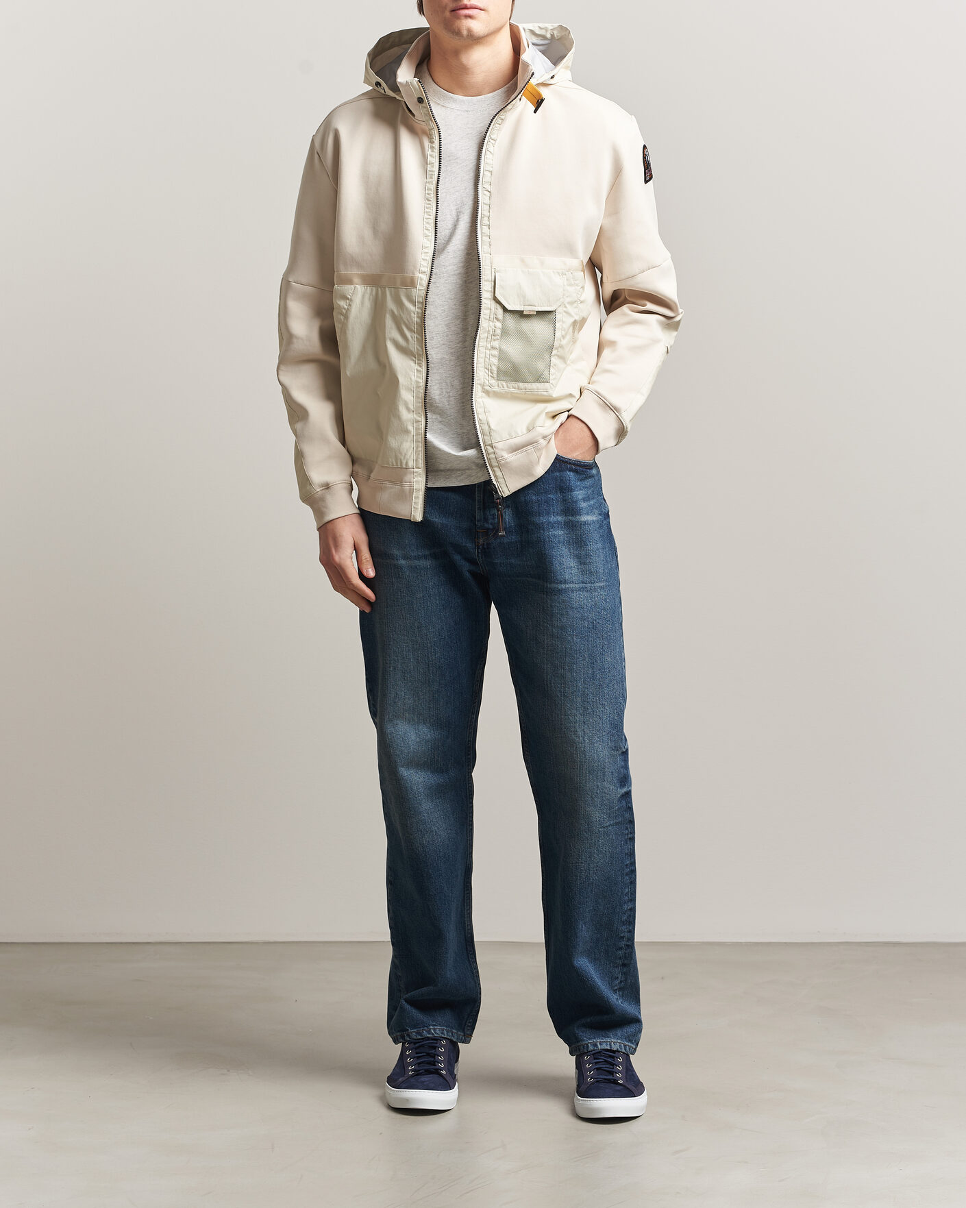 Homme | Manteaux Et Vestes | Parajumpers | Kouga Evo Fleece Hooded Hybrid Jacket Moonbeam