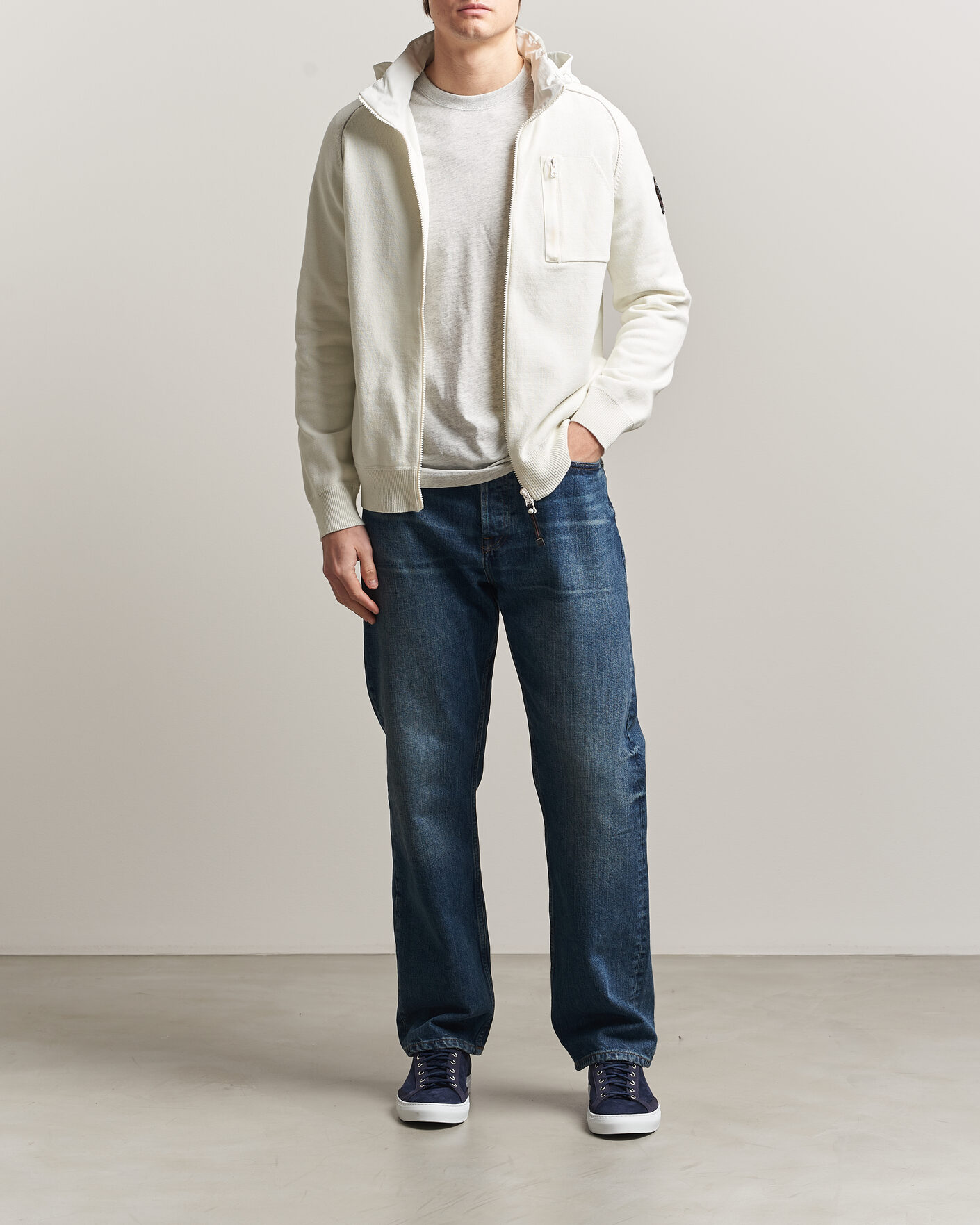 Homme | Manteaux Et Vestes | Parajumpers | Bargany Rescue Knitted Hybrid Jacket Star White