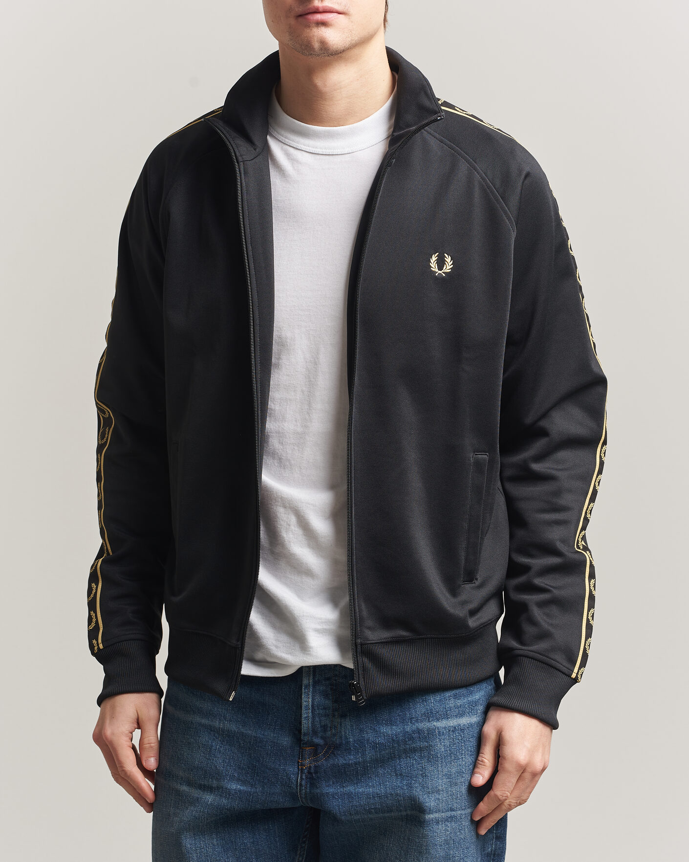 Homme | Pulls Et Tricots | Fred Perry | Taped Track Jacket Black