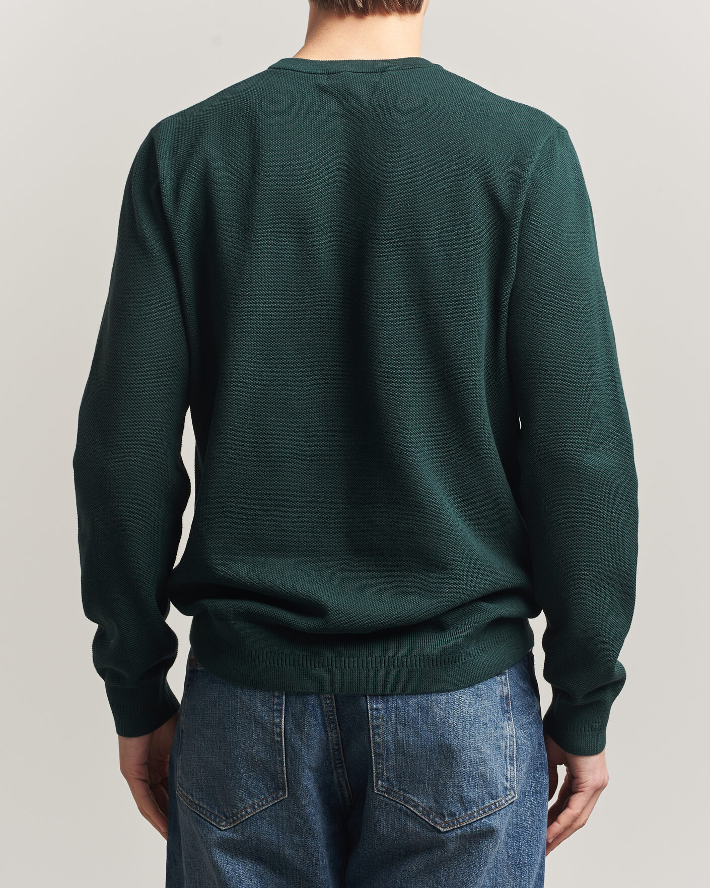 Homme | Pulls Et Tricots | Fred Perry | Piqué Stitched Sweater Grassroots Green