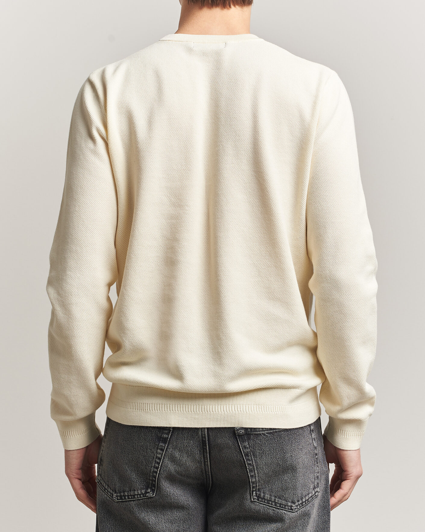Homme | Pulls Et Tricots | Fred Perry | Piqué Stitched Sweater Ecru