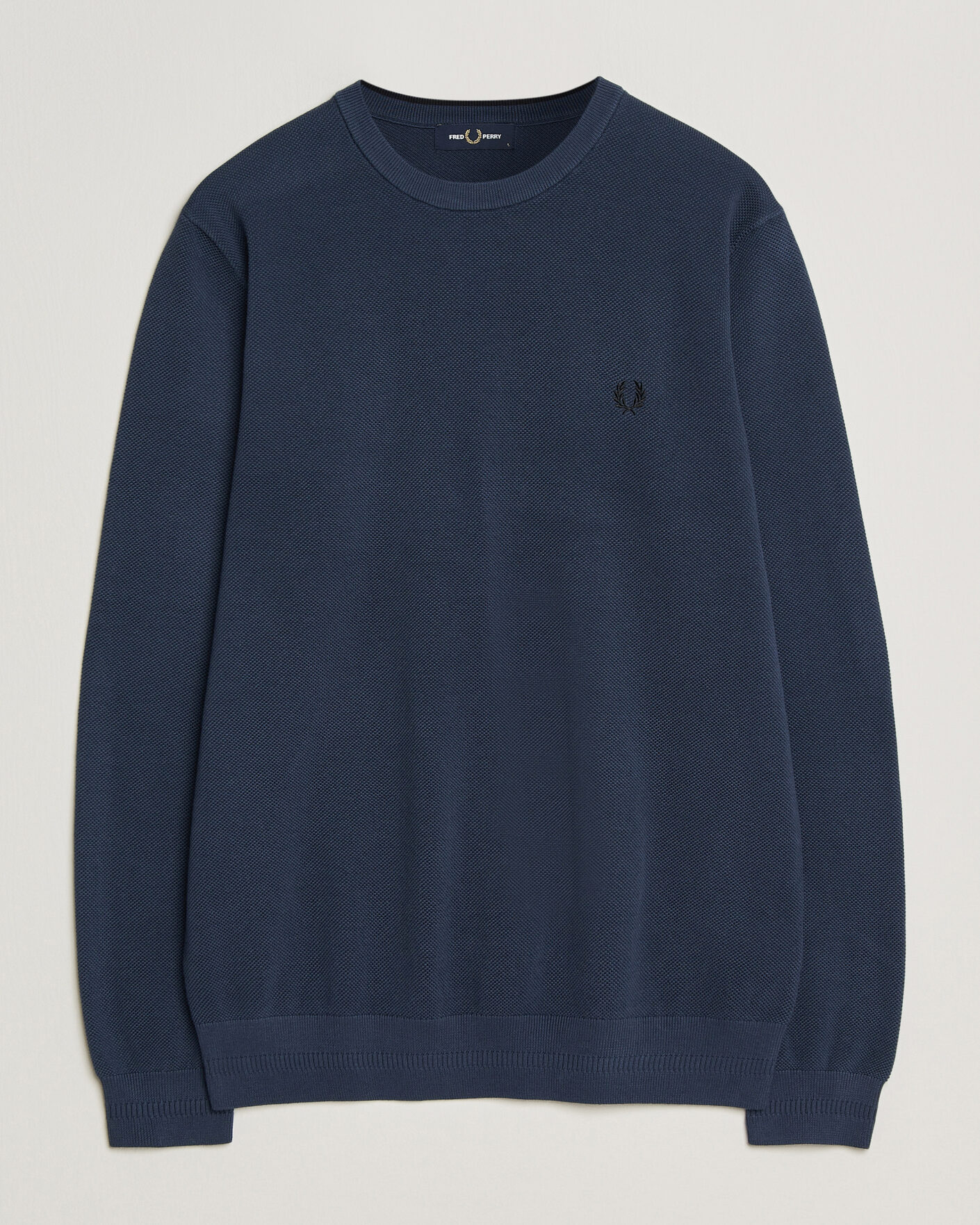 Homme | Pulls Et Tricots | Fred Perry | Piqué Stitched Sweater Dark Airforce