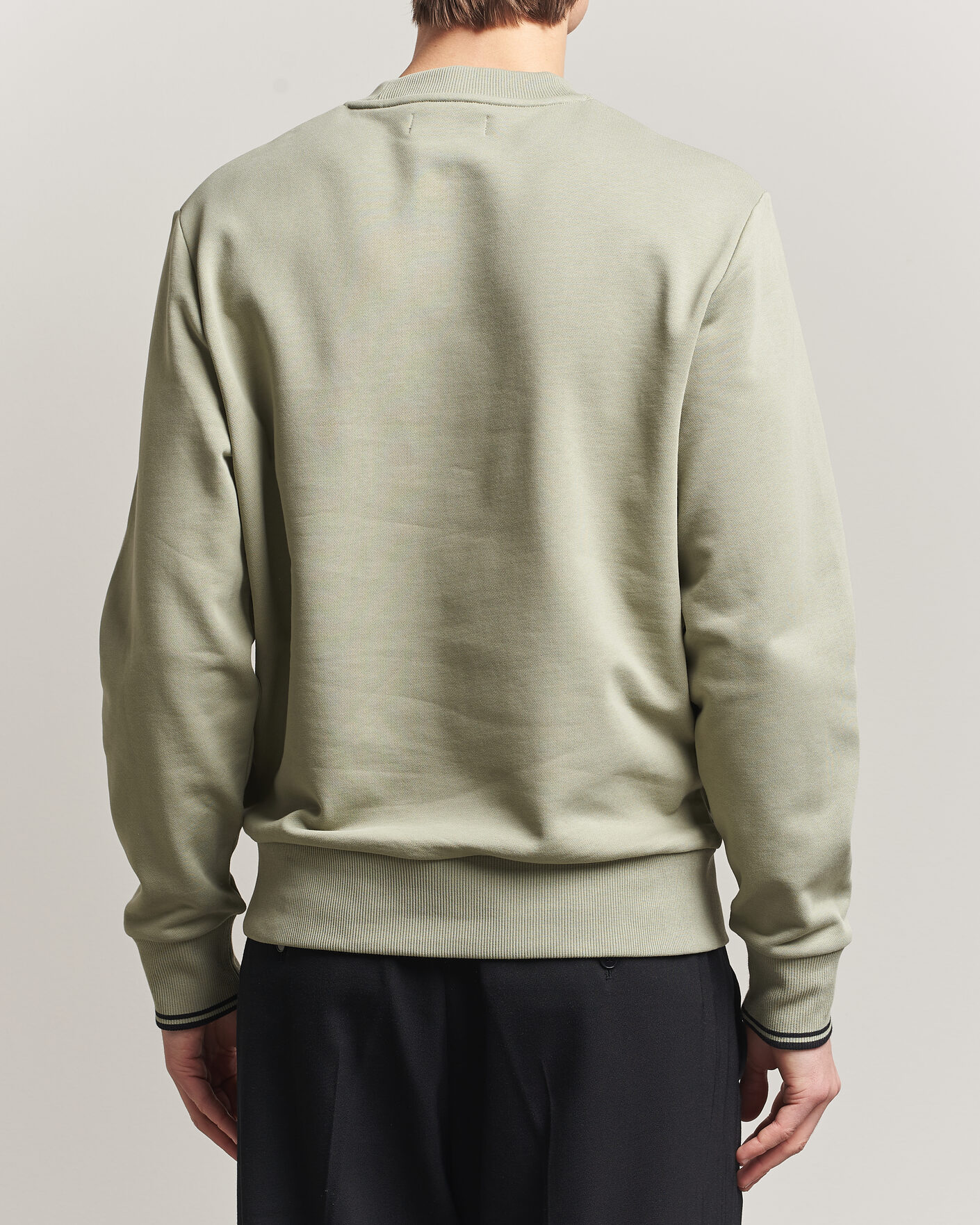 Homme | Pulls Et Tricots | Fred Perry | Crew Neck Sweatshirt Seagrass Green