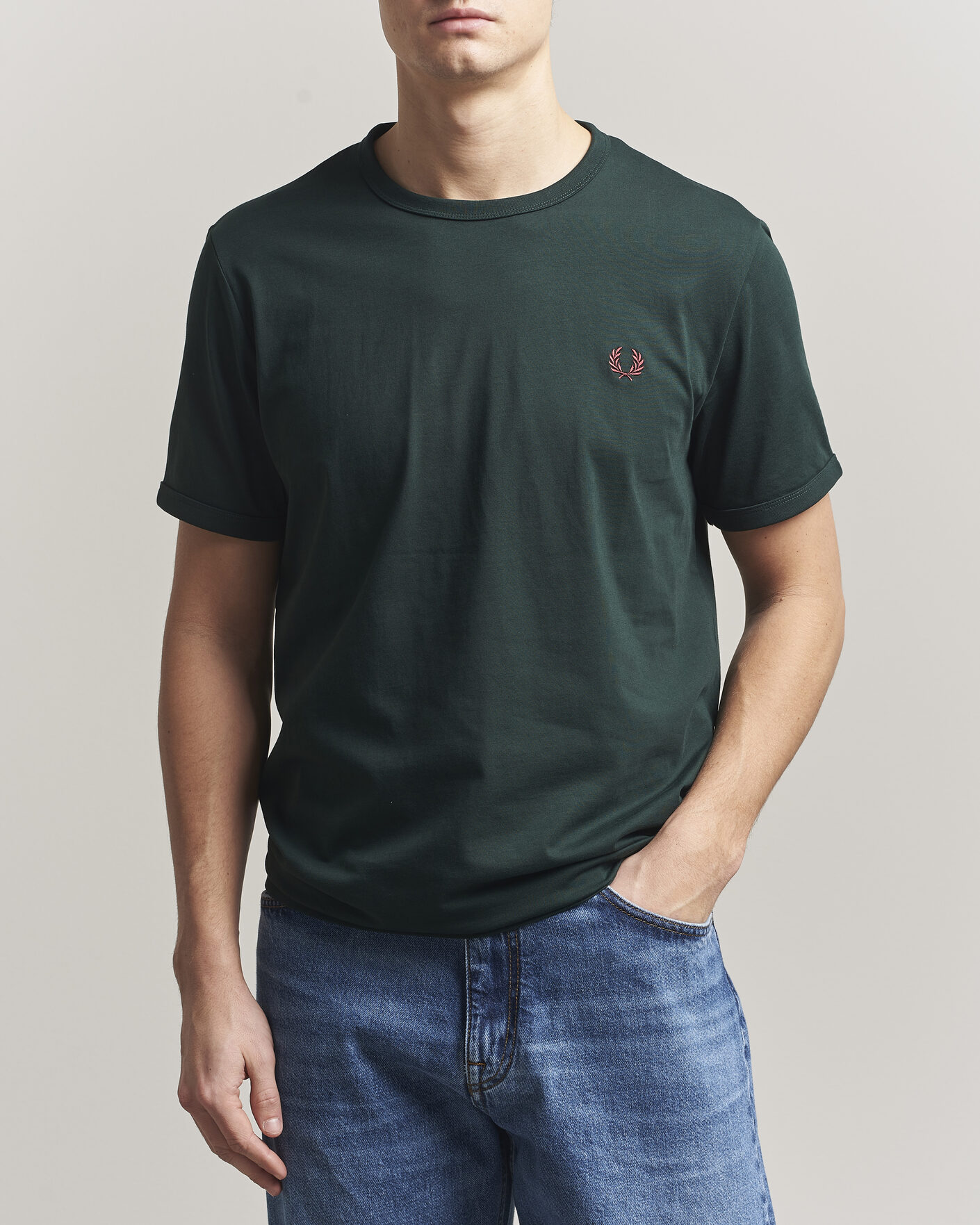 Homme | T-shirts | Fred Perry | Ringer T-Shirt Grassroots Green