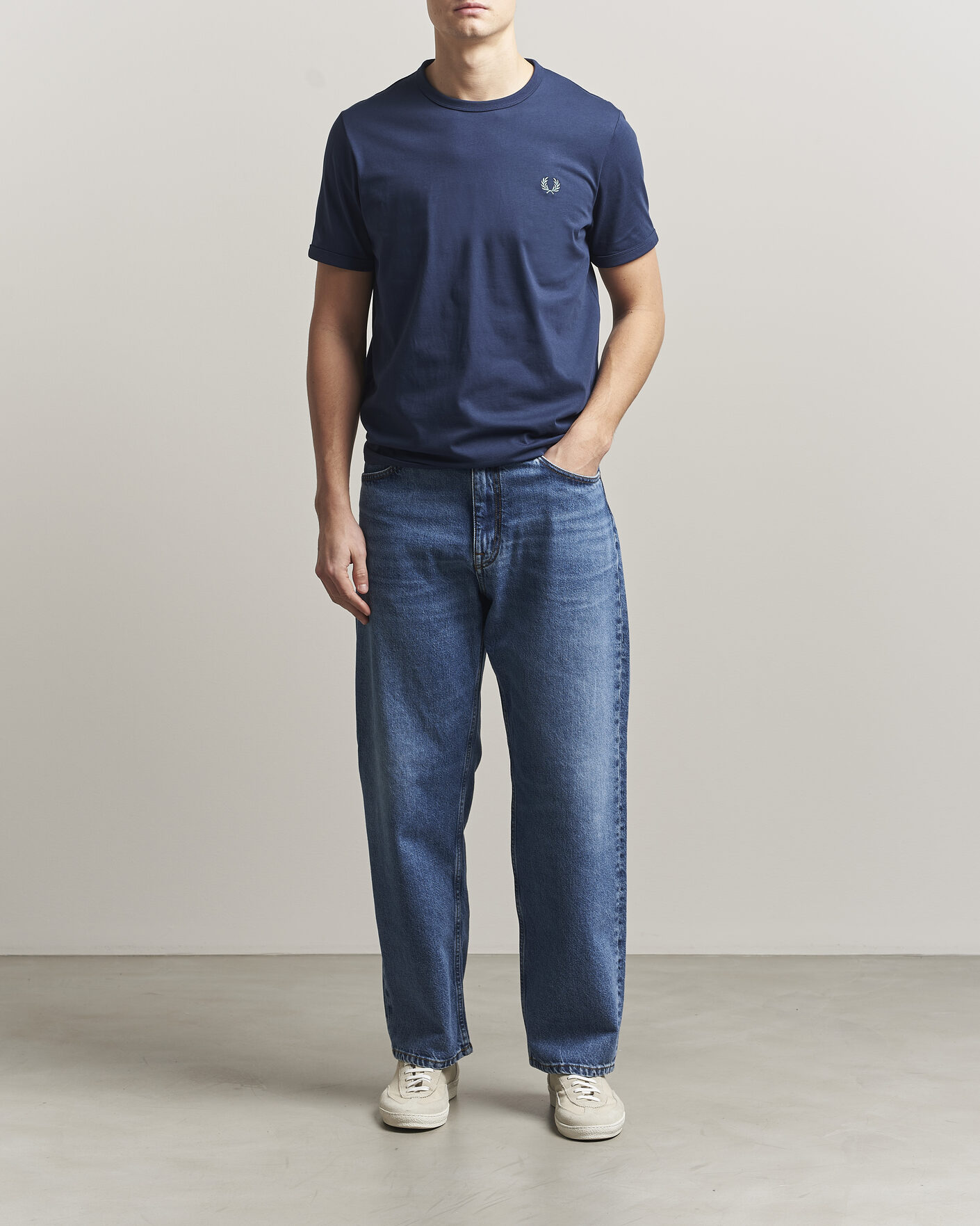 Homme | T-shirts | Fred Perry | Ringer T-Shirt Tennis Blue