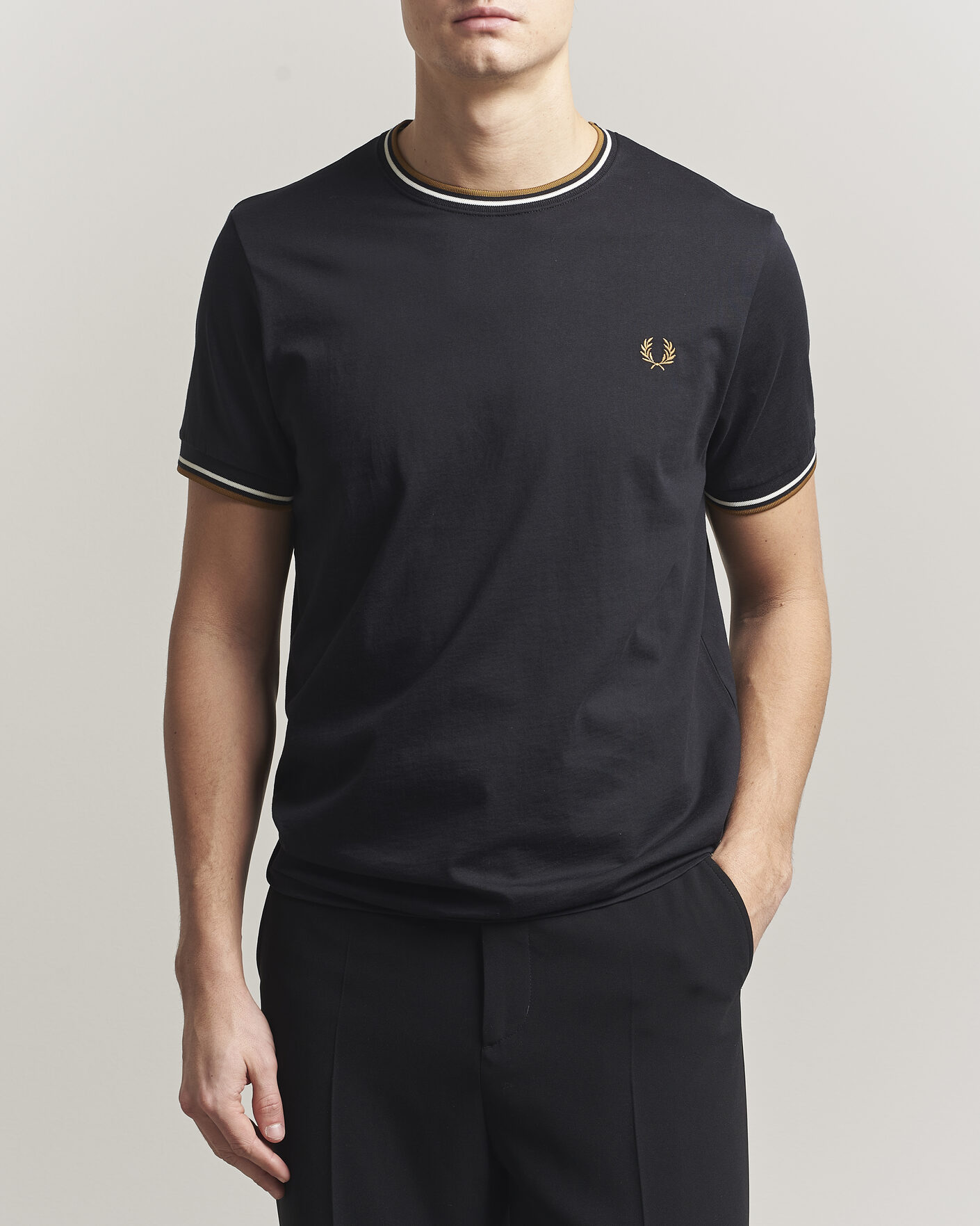 Homme | T-shirts | Fred Perry | Twin Tipped T-Shirt Black