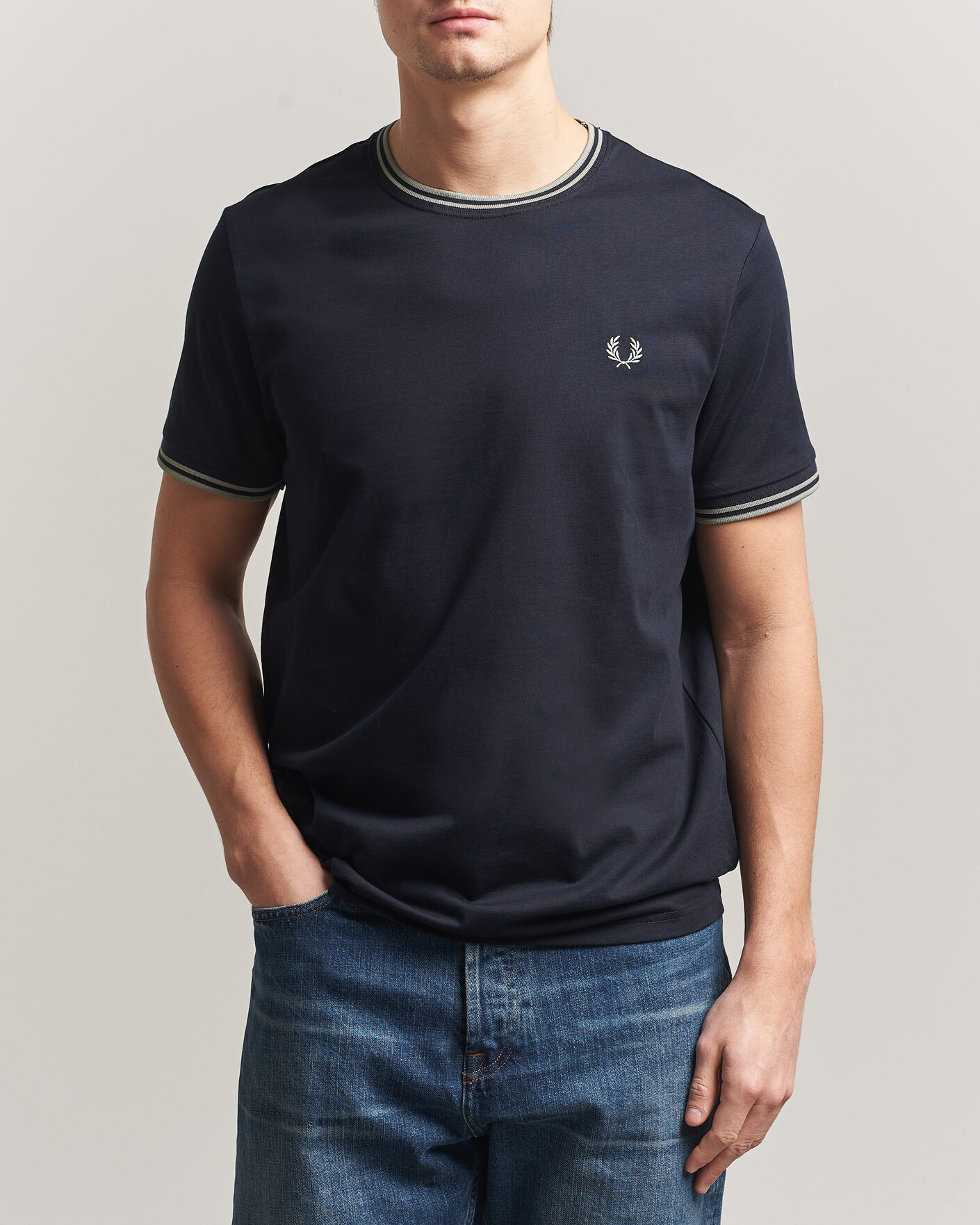 Homme | T-shirts | Fred Perry | Twin Tipped T-Shirt Navy