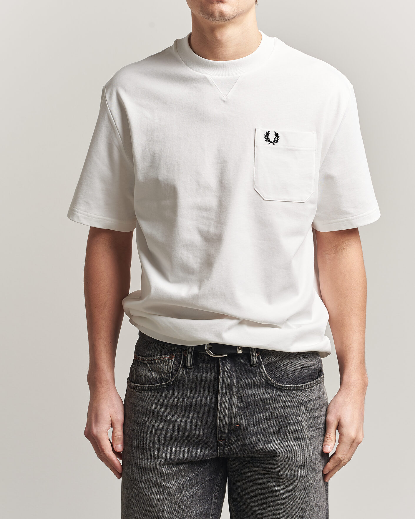 Homme | T-shirts | Fred Perry | Heavy Pocket T-Shirt Snow White