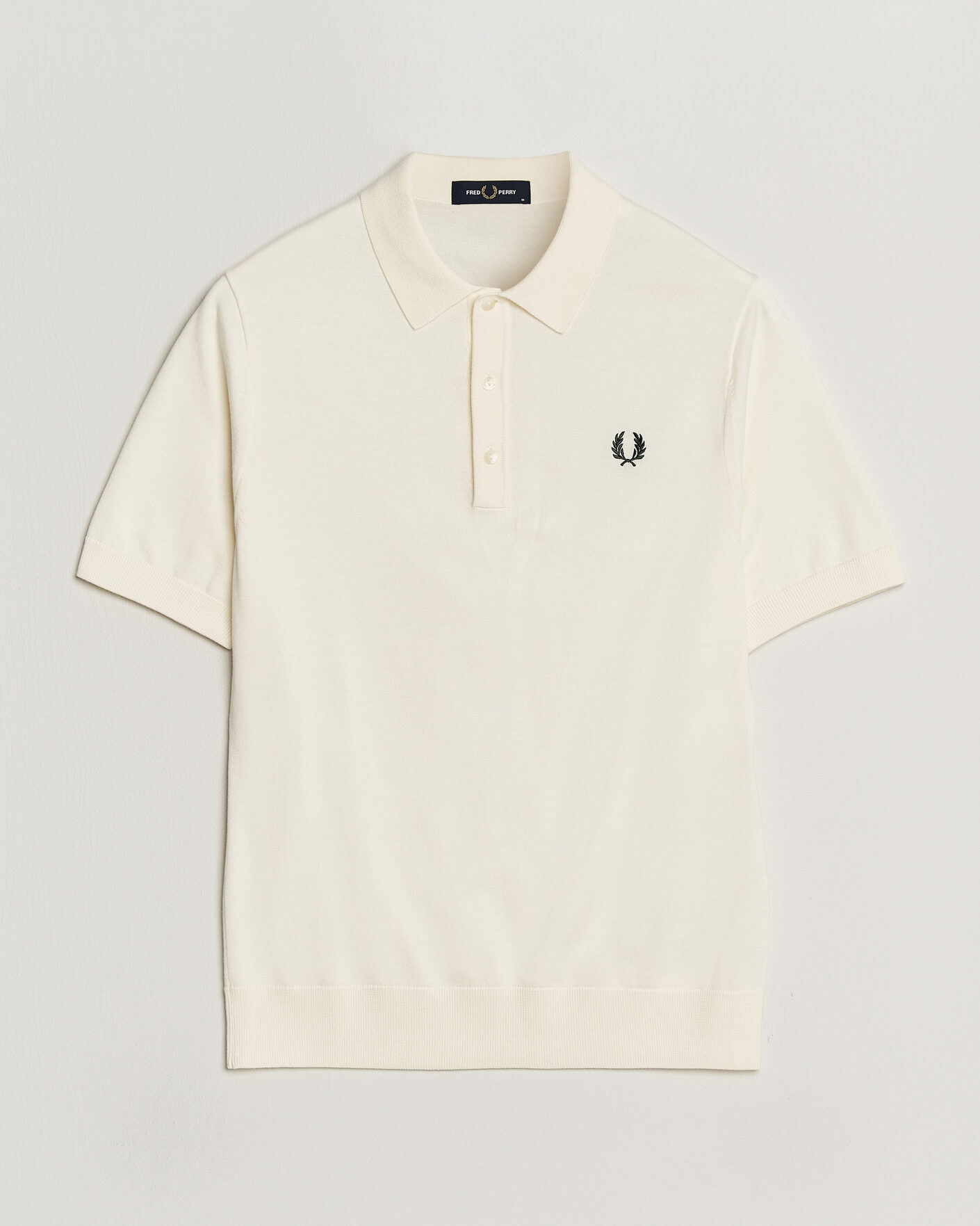 Homme | Polos | Fred Perry | Cotton Knitted Polo Ecru