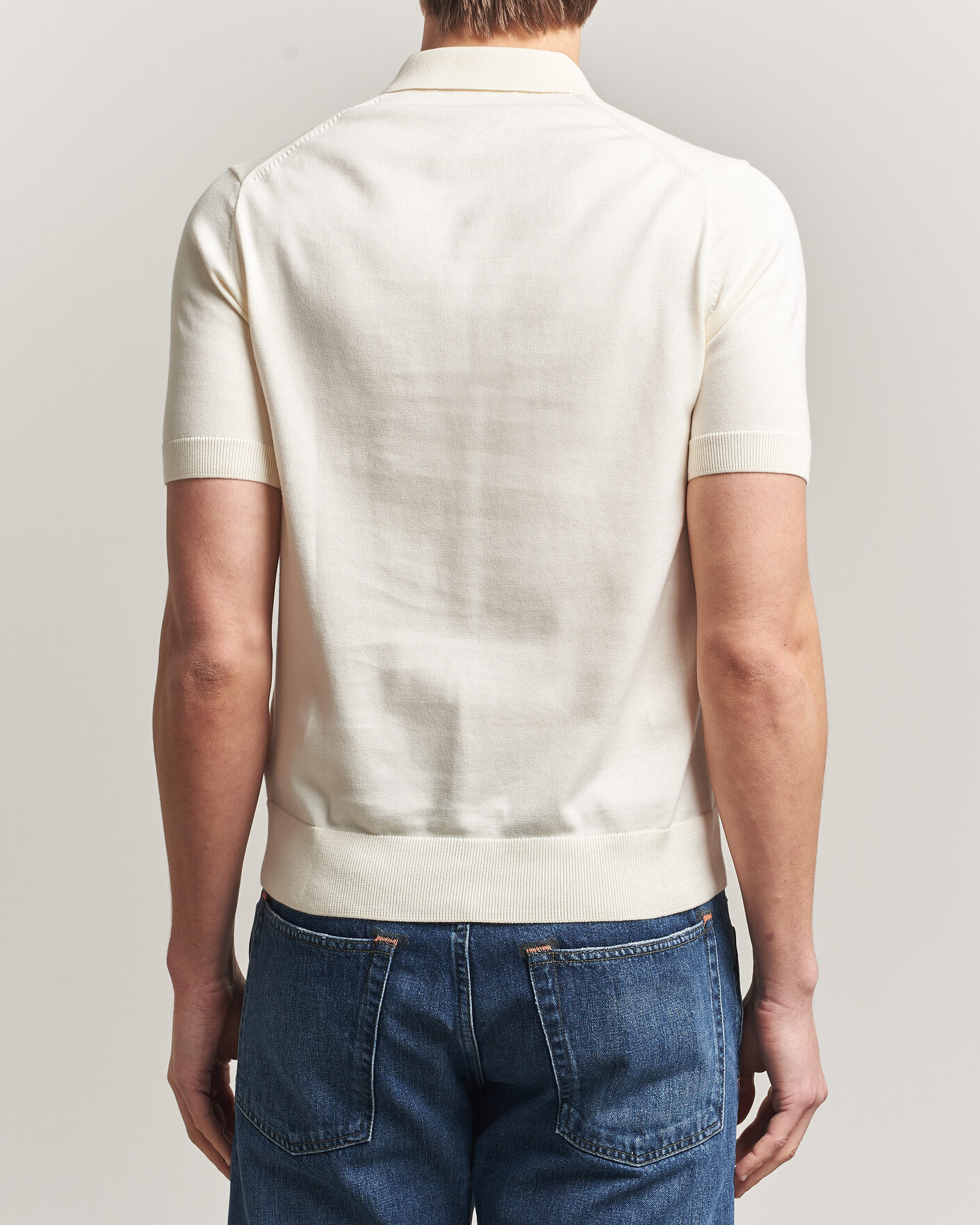Homme | Polos | Fred Perry | Cotton Knitted Polo Ecru