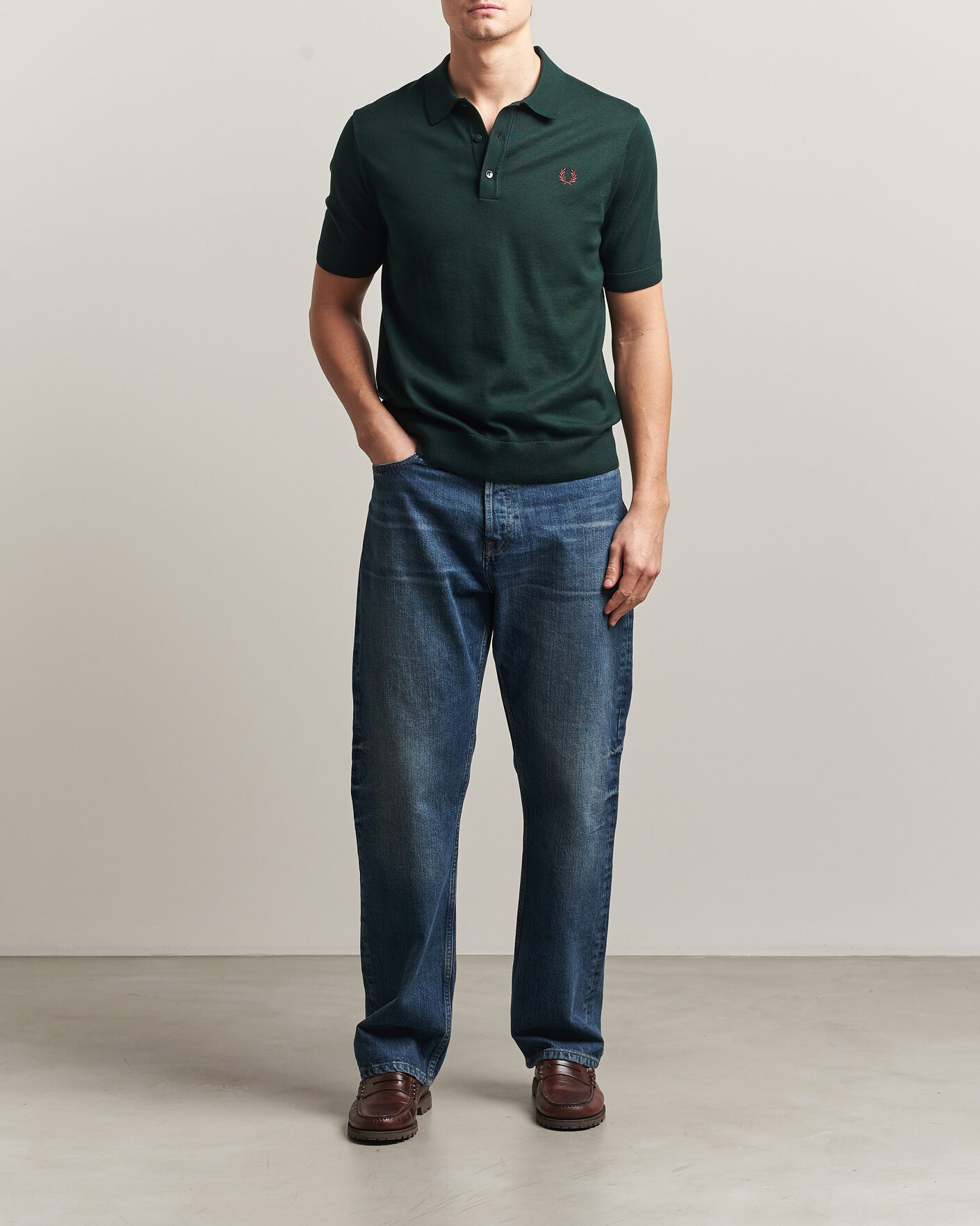 Homme | Polos | Fred Perry | Cotton Knitted Polo Grassroots Green