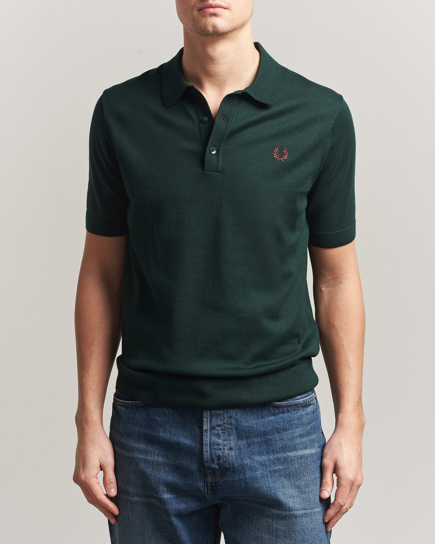 Homme | Polos | Fred Perry | Cotton Knitted Polo Grassroots Green