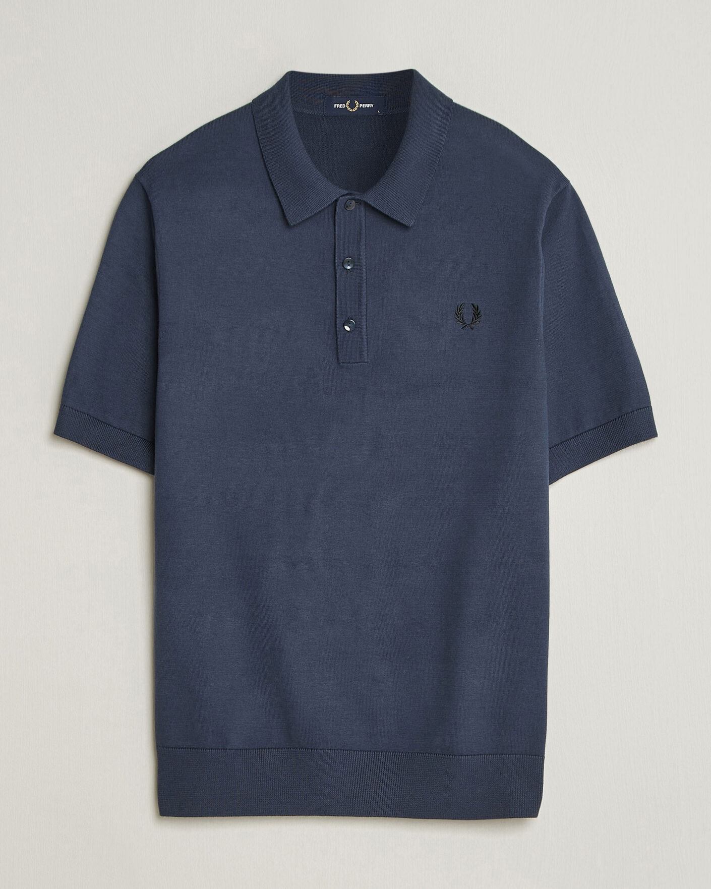Homme | Polos | Fred Perry | Cotton Knitted Polo Dark Airforce