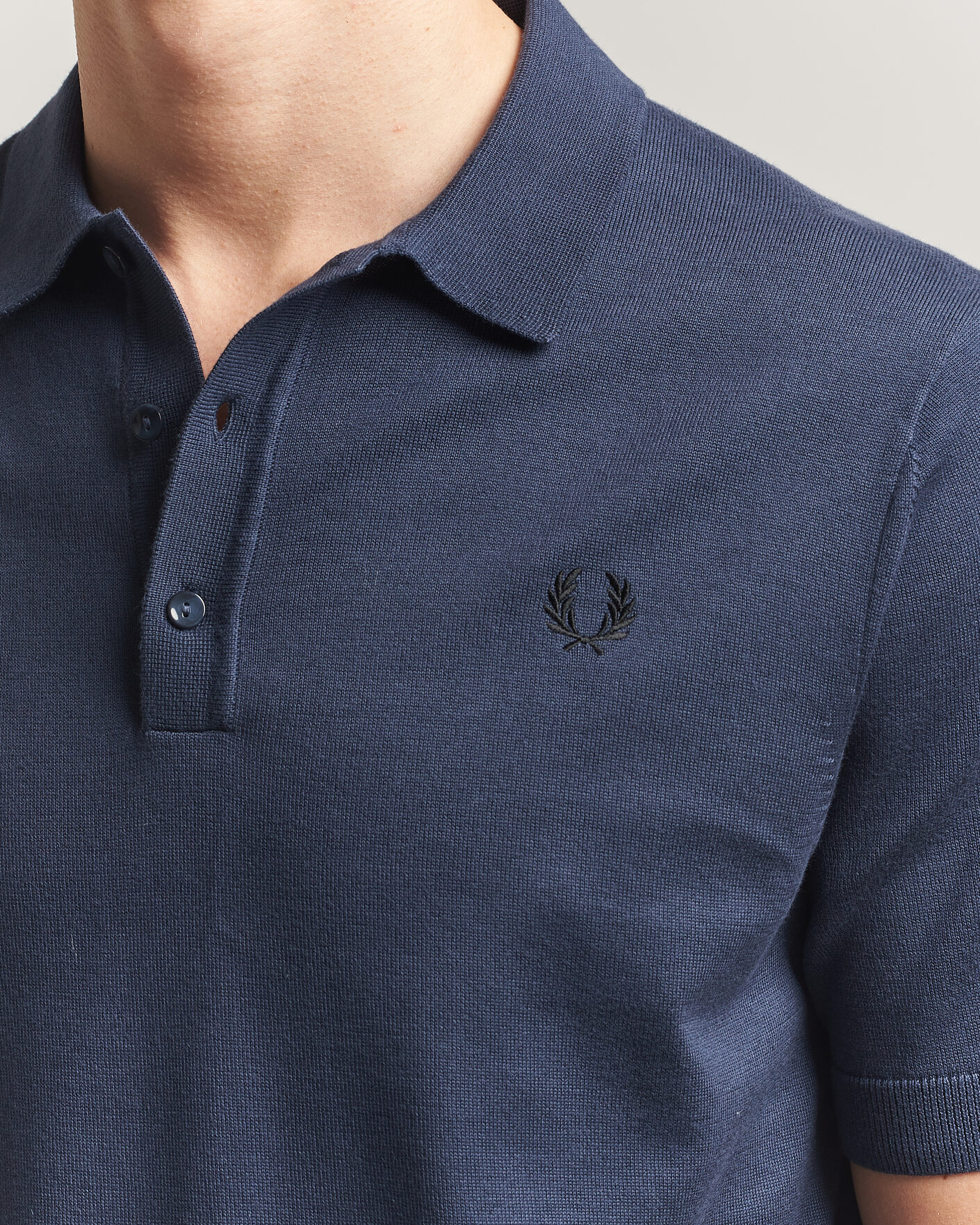 Homme | Polos | Fred Perry | Cotton Knitted Polo Dark Airforce
