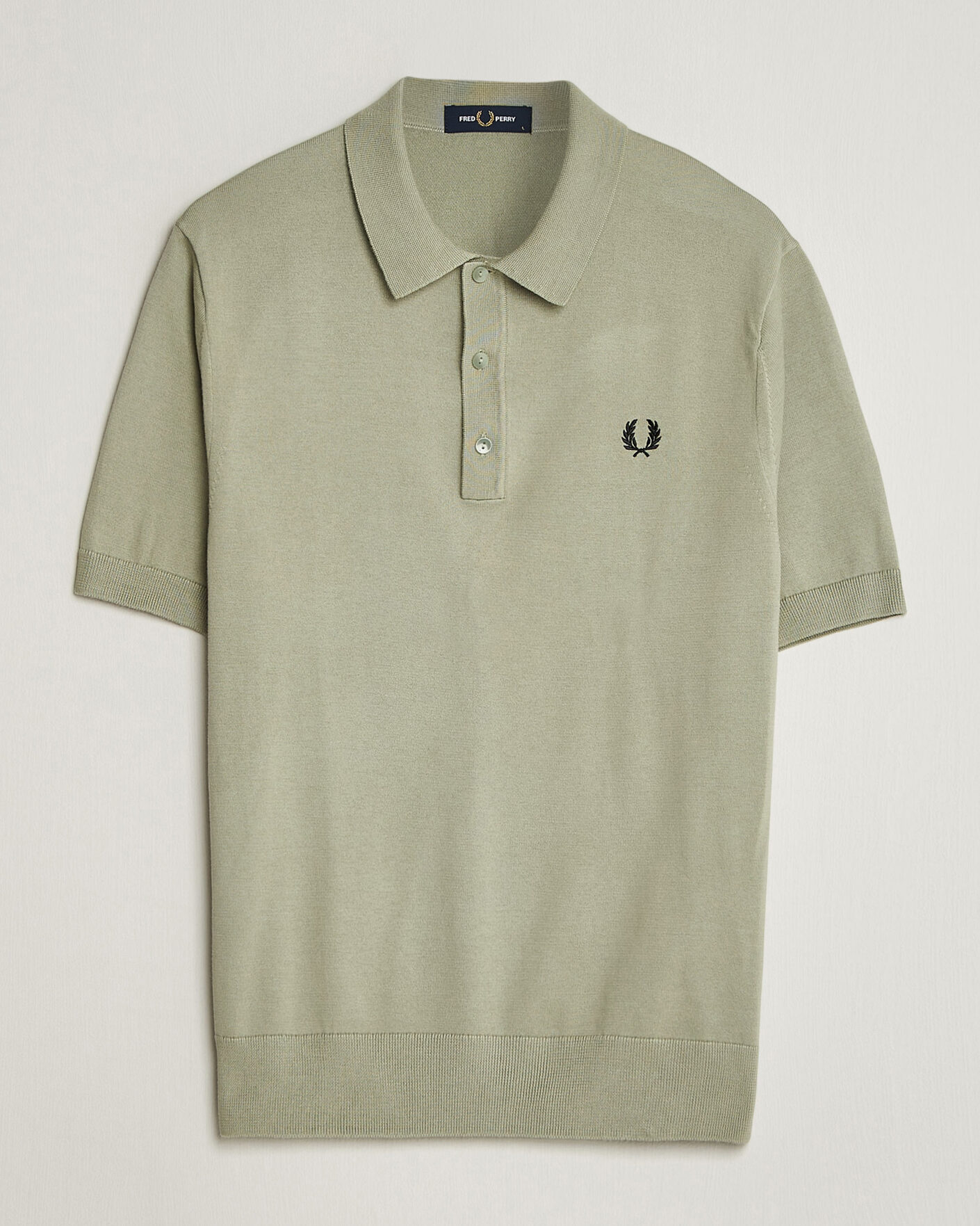 Homme | Polos | Fred Perry | Cotton Knitted Polo Seagrass Green
