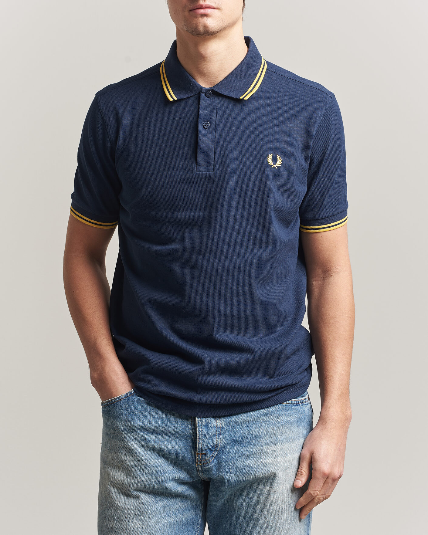 Homme | Polos | Fred Perry | Twin Tipped Polo Shirt Tennis Blue