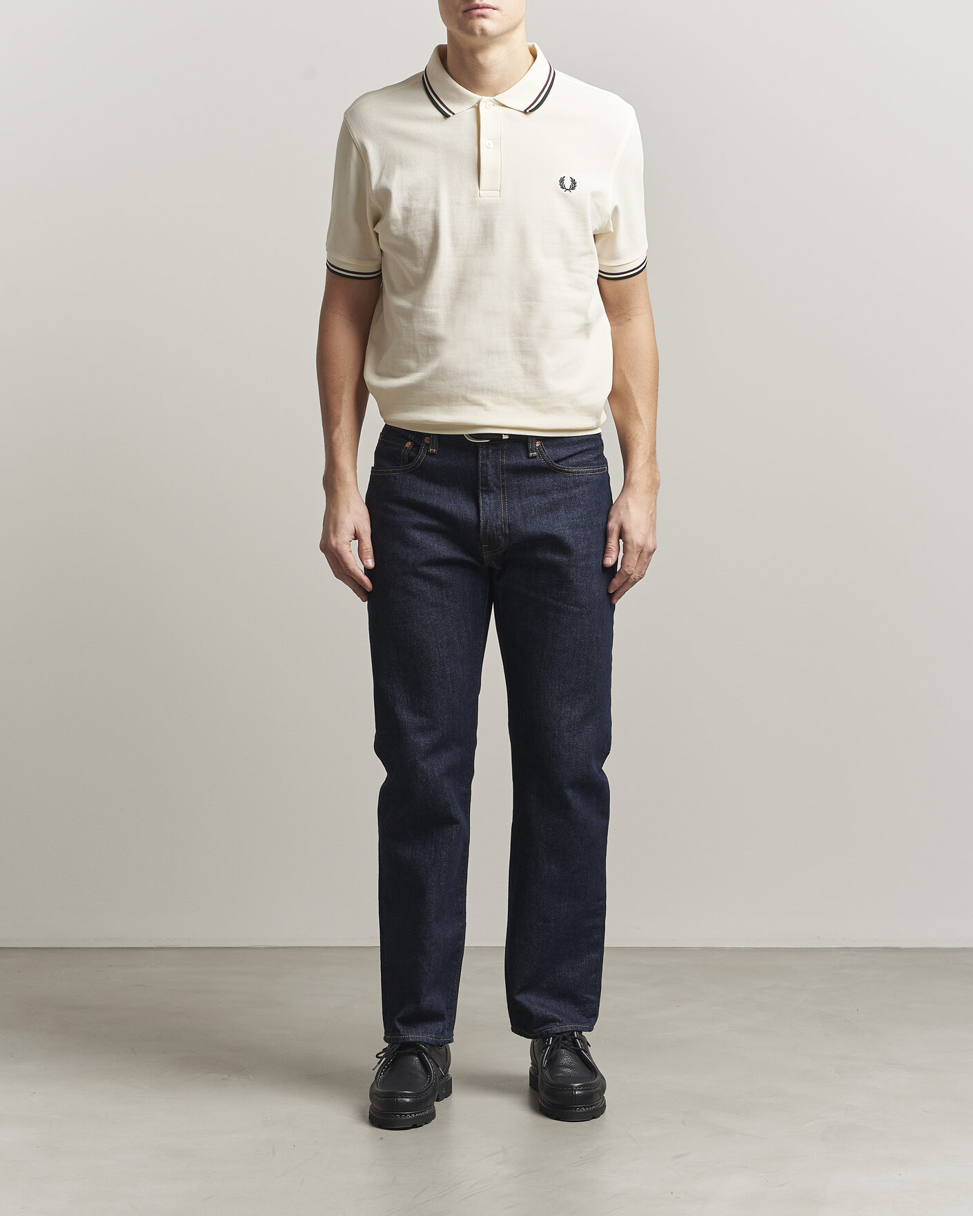 Homme | Polos | Fred Perry | Twin Tipped Polo Shirt Ecru