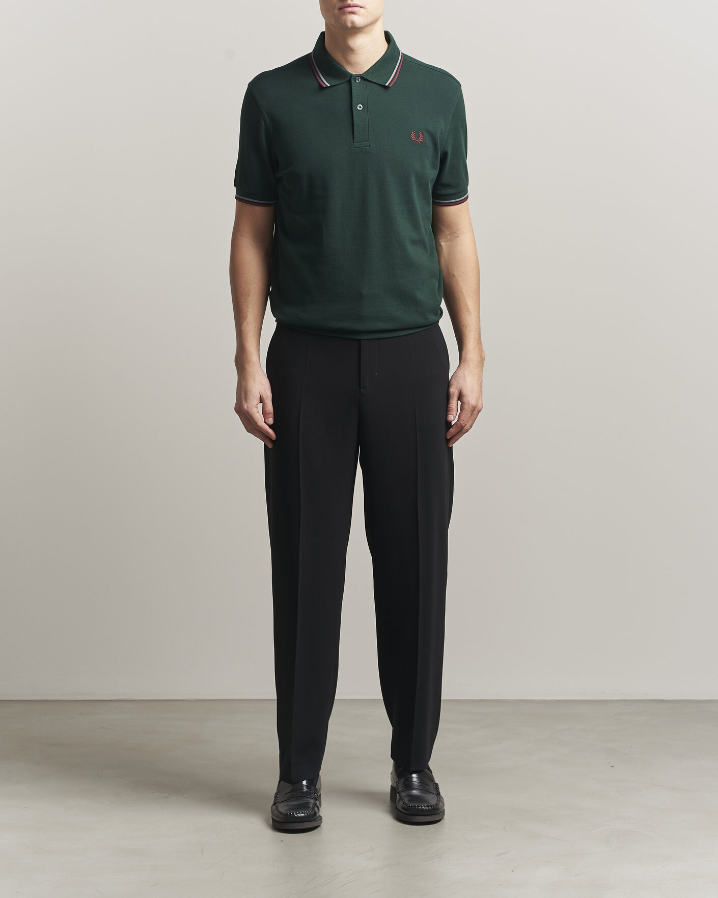 Homme | Polos | Fred Perry | Twin Tipped Polo Shirt Grassroots Green
