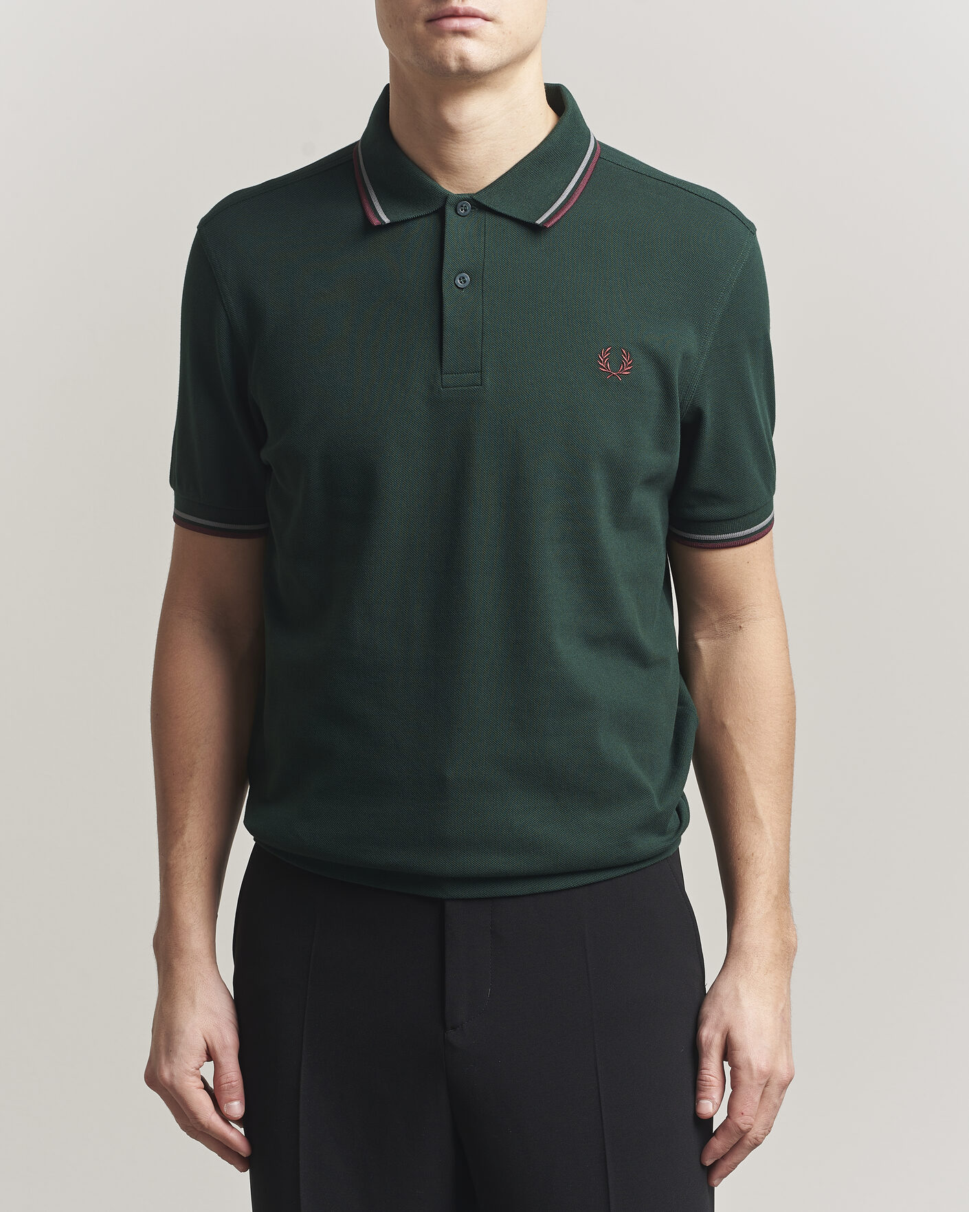 Homme | Polos | Fred Perry | Twin Tipped Polo Shirt Grassroots Green