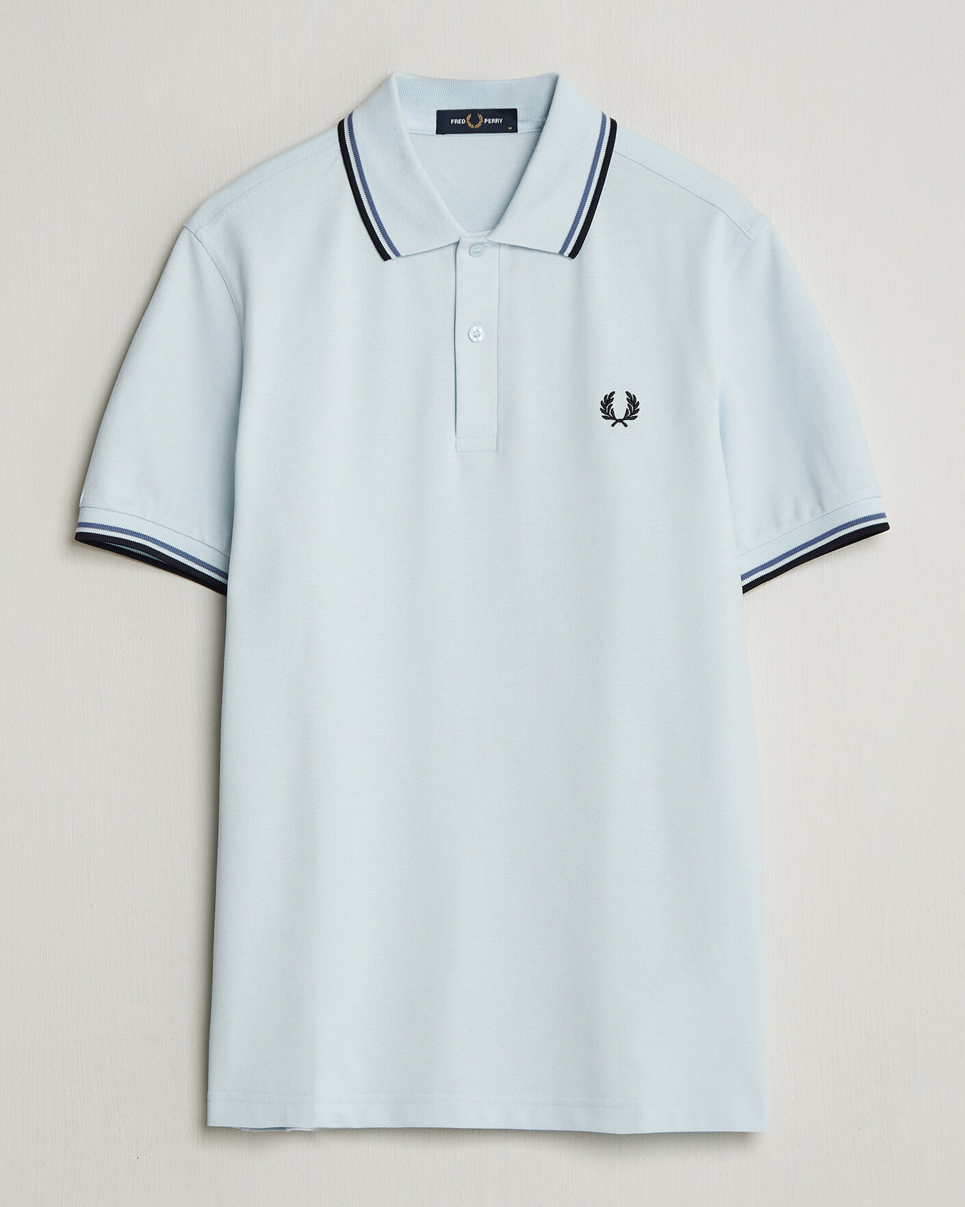 Homme | Polos | Fred Perry | Twin Tipped Polo Shirt Light Ice