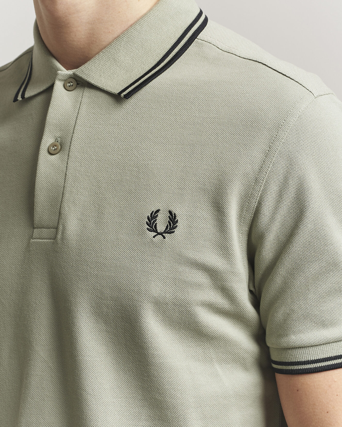 Homme | Polos | Fred Perry | Twin Tipped Polo Shirt Seagrass Green
