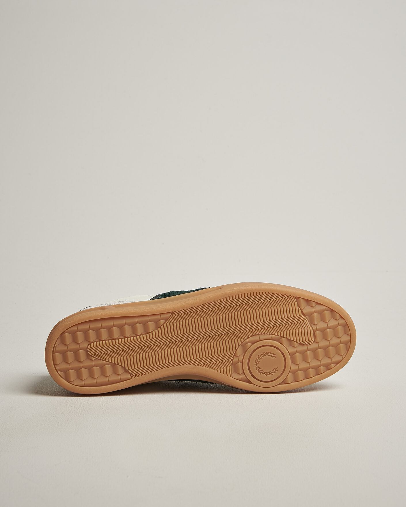Homme | Baskets | Fred Perry | B4 Leather/Suede Sneaker Light Ecru/Green